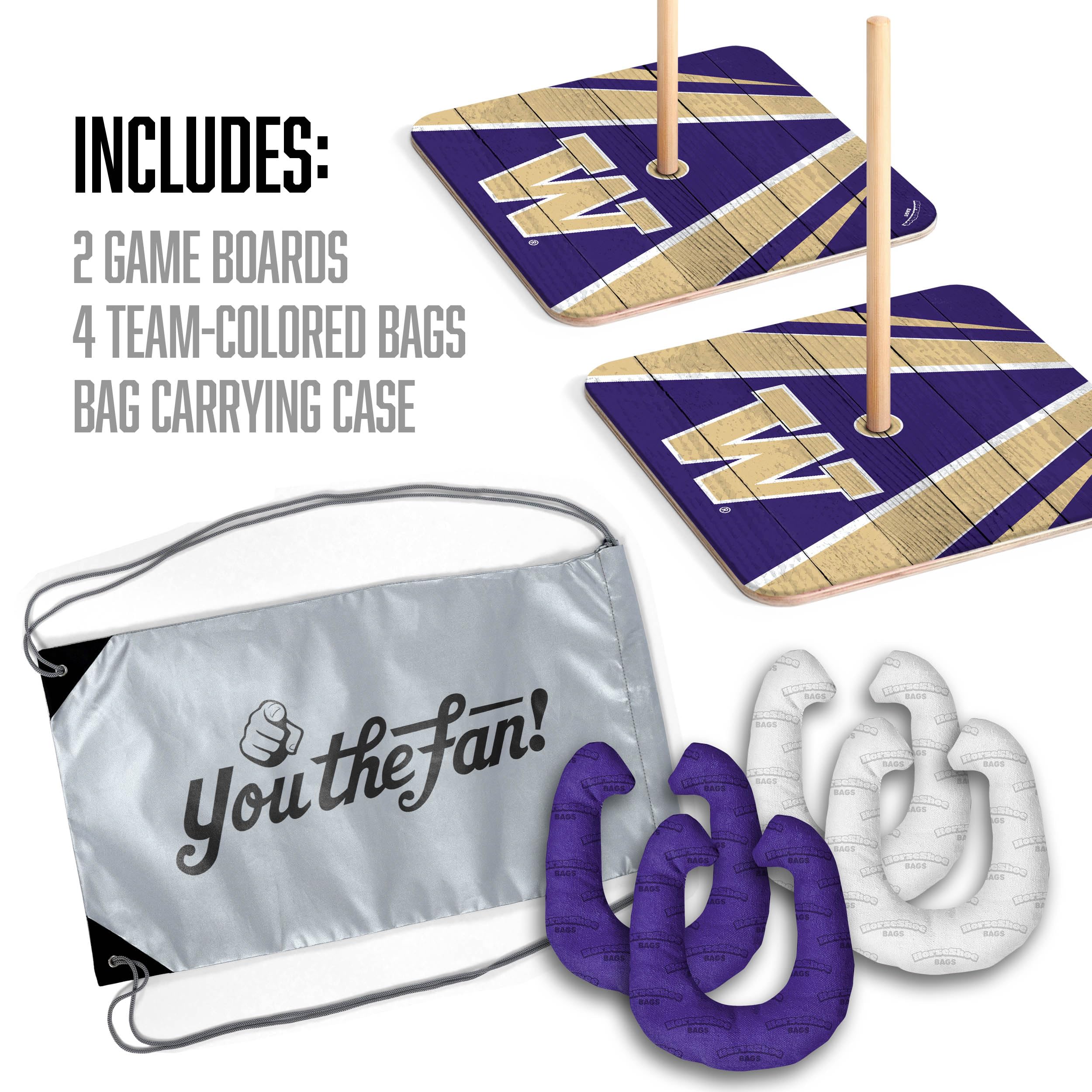 YouTheFan NCAA Washington Huskies Horseshoe Bags - Sports Collectibles, Sports Memorabilia, Sports Fan Shop, Sports Gifts