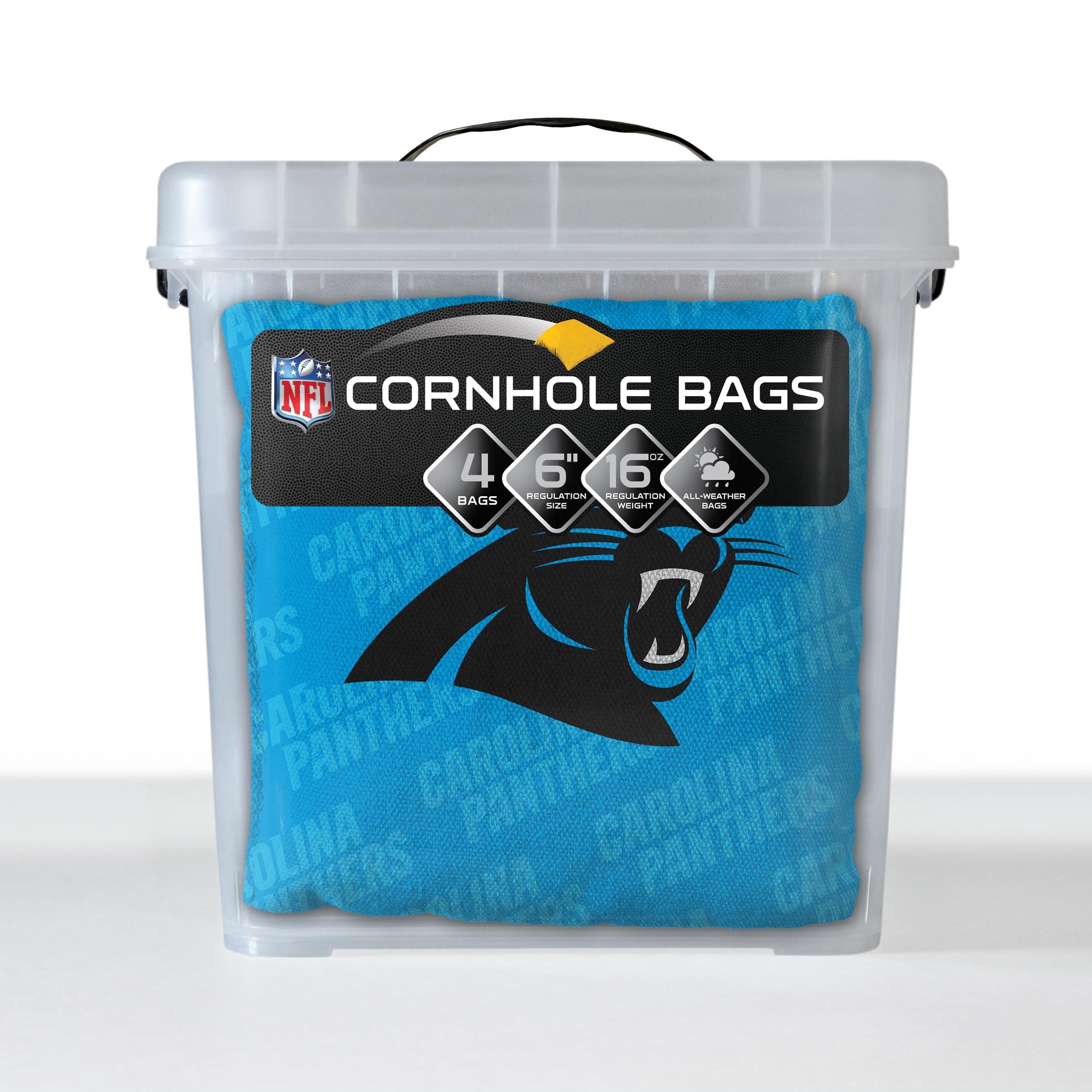 YouTheFan NFL Carolina Panthers Cornhole Bags - 4PK - Blue - Sports Collectibles, Sports Memorabilia, Sports Fan Shop, Sports Gifts