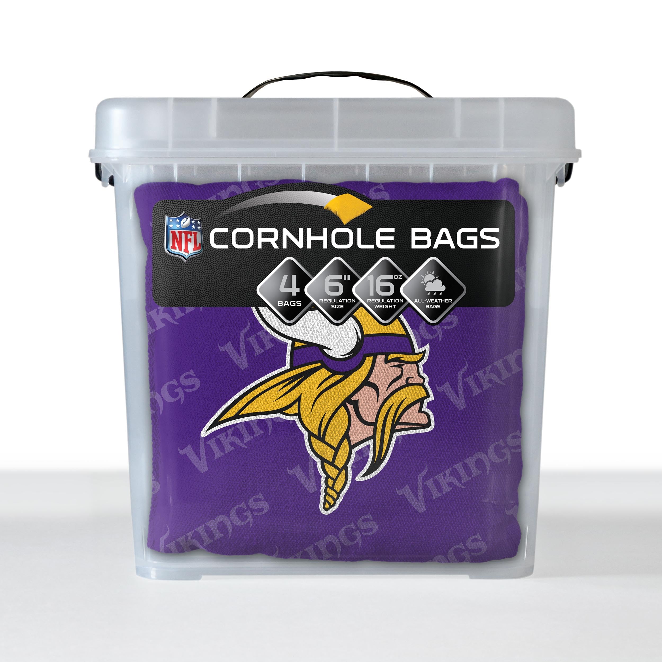 YouTheFan NFL Minnesota Vikings Cornhole Bags - 4PK - Purple - Sports Collectibles, Sports Memorabilia, Sports Fan Shop, Sports Gifts