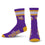 For Bare Feet NCAA LSU Tigers 4 Stripe Deuce Crew Sock Team Color MEDIUM - Sports Gifts, Sports Memorabilia, Sports Collectibles, Fan Shop
