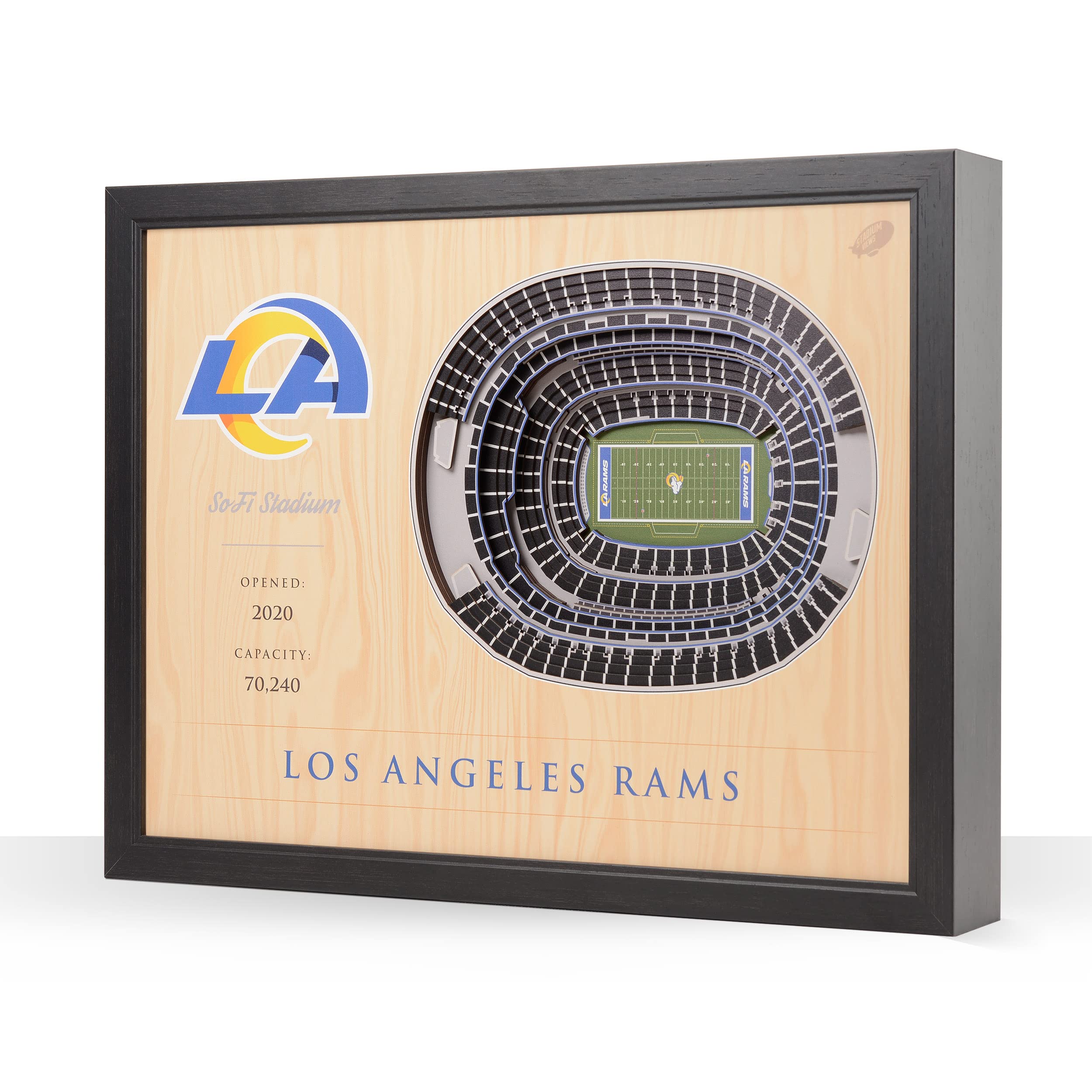 NFL Los Angeles Rams 25-Layer Stadiumviews 3D Wall Art - Sports Collectibles, Sports Memorabilia, Sports Fan Shop, Sports Gifts