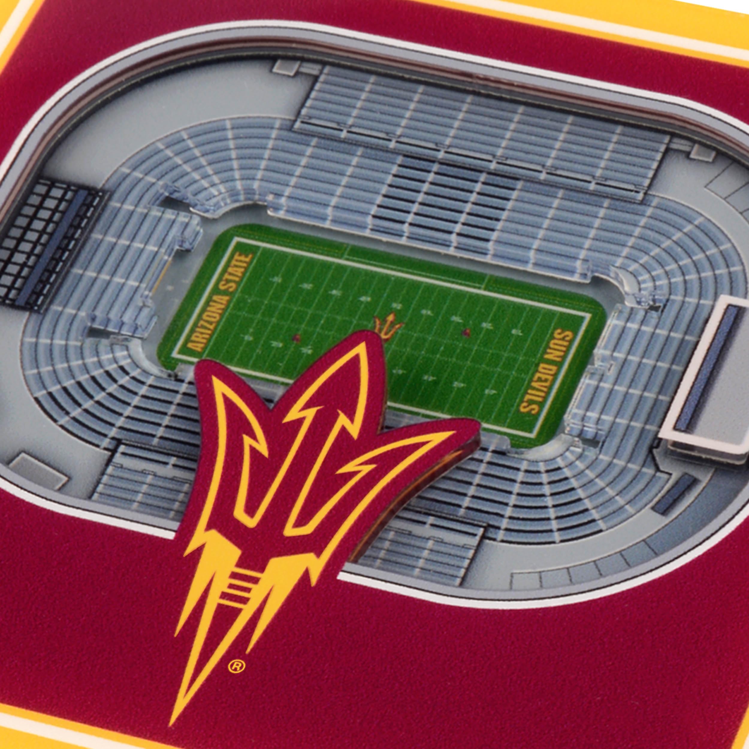 YouTheFan NCAA Arizona State Sun Devils Licensed Fan Cribbage Wood Board Game - Sports Collectibles, Sports Memorabilia, Sports Fan Shop, Sports Gifts