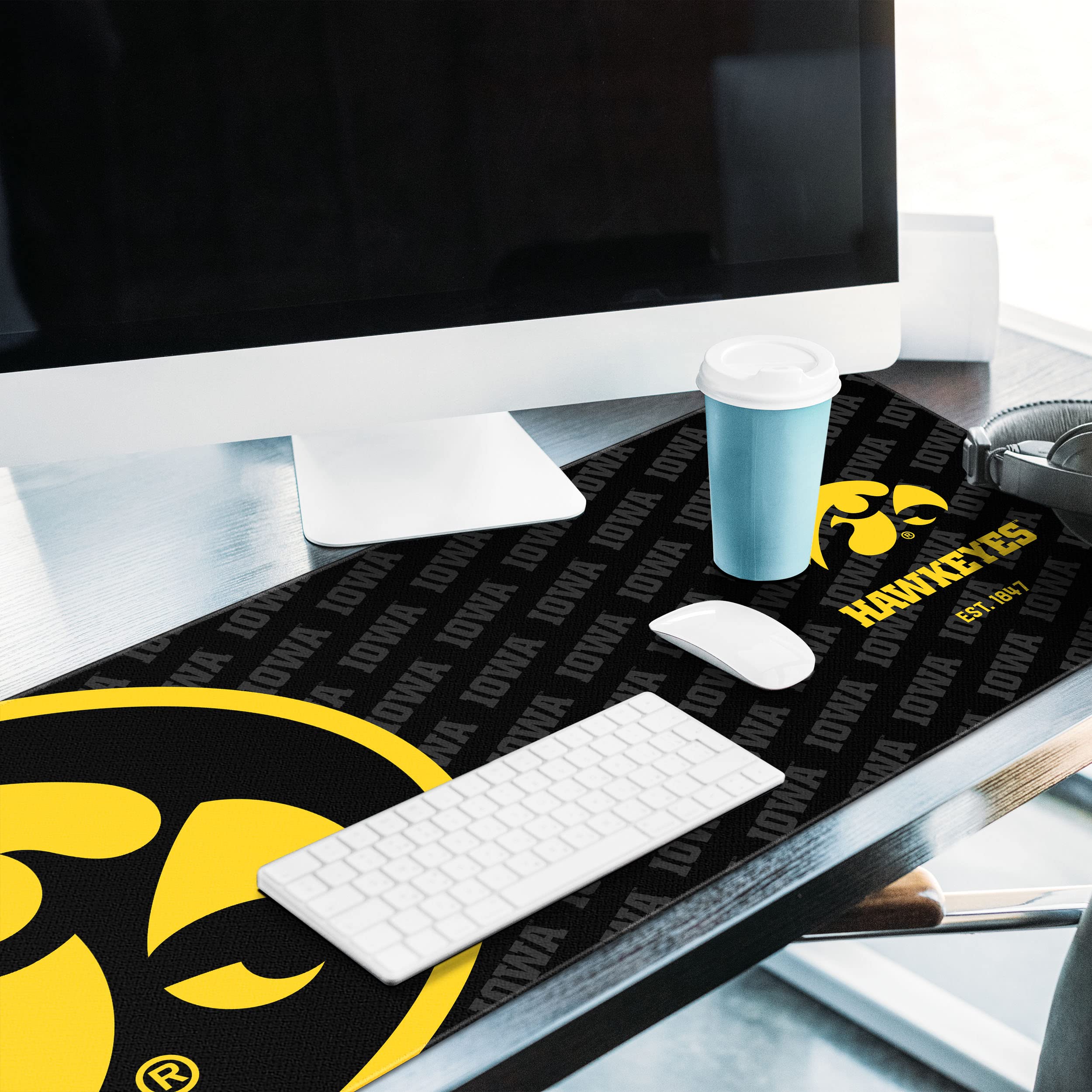 YouTheFan NCAA Iowa Hawkeyes Logo Series Desk Pad - Sports Collectibles, Sports Memorabilia, Sports Fan Shop, Sports Gifts