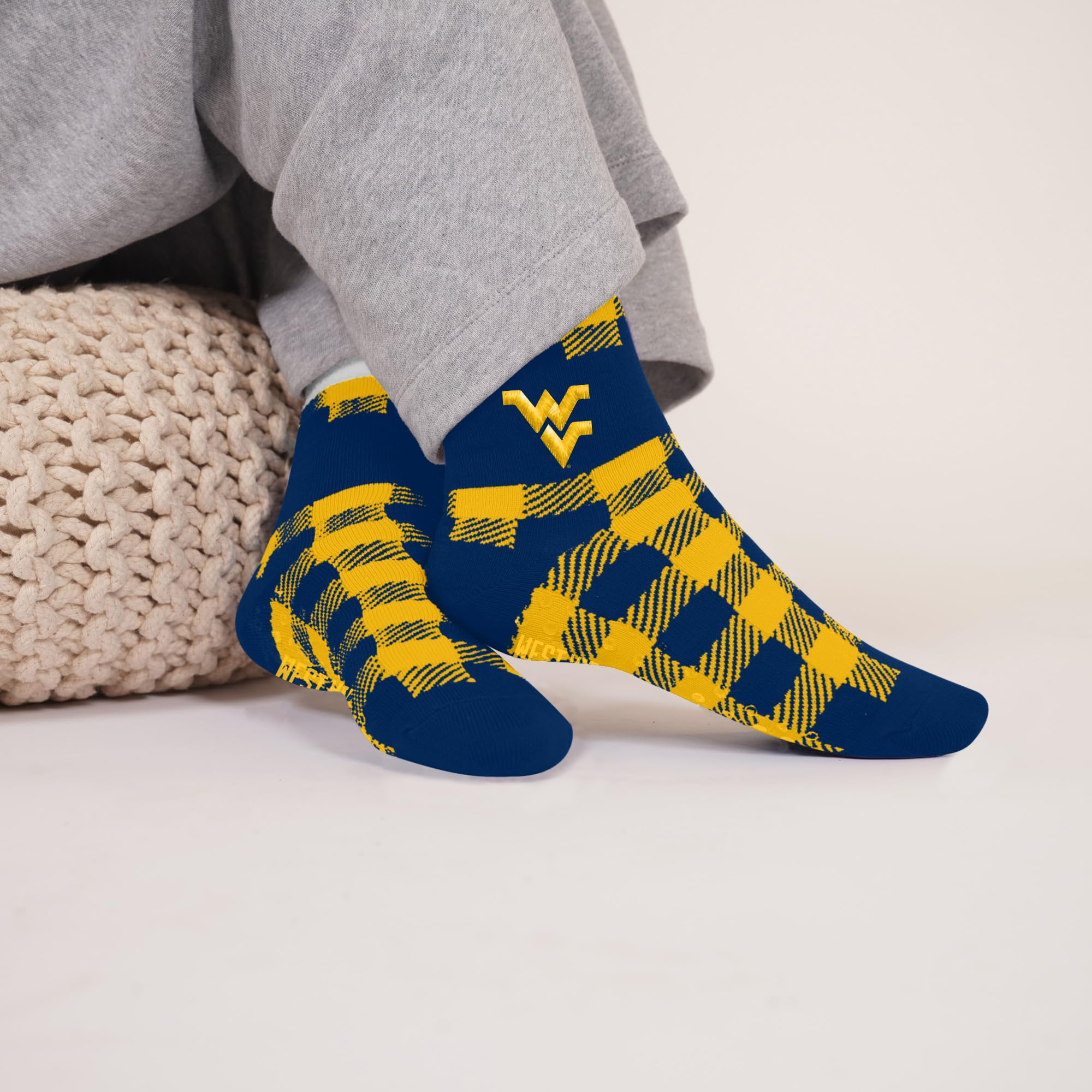 For Bare Feet NCAA WEST VIRGINIA MOUNTAINEERS Cozy Buff Plush Cabin Sock Team Color OSFM - Sports Gifts, Sports Memorabilia, Sports Collectibles, Fan Shop