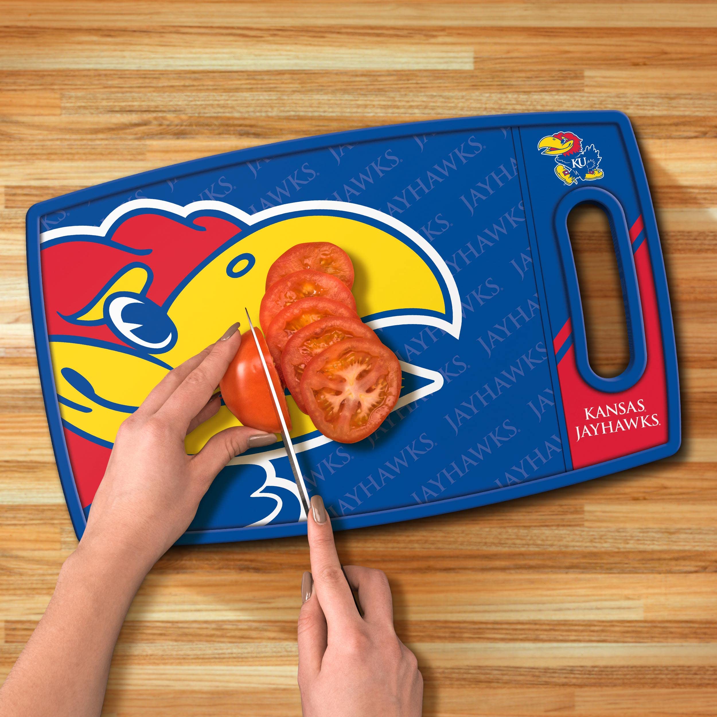 YouTheFan NCAA Kansas Jayhawks Logo Series Cutting Board - Sports Collectibles, Sports Memorabilia, Sports Fan Shop, Sports Gifts