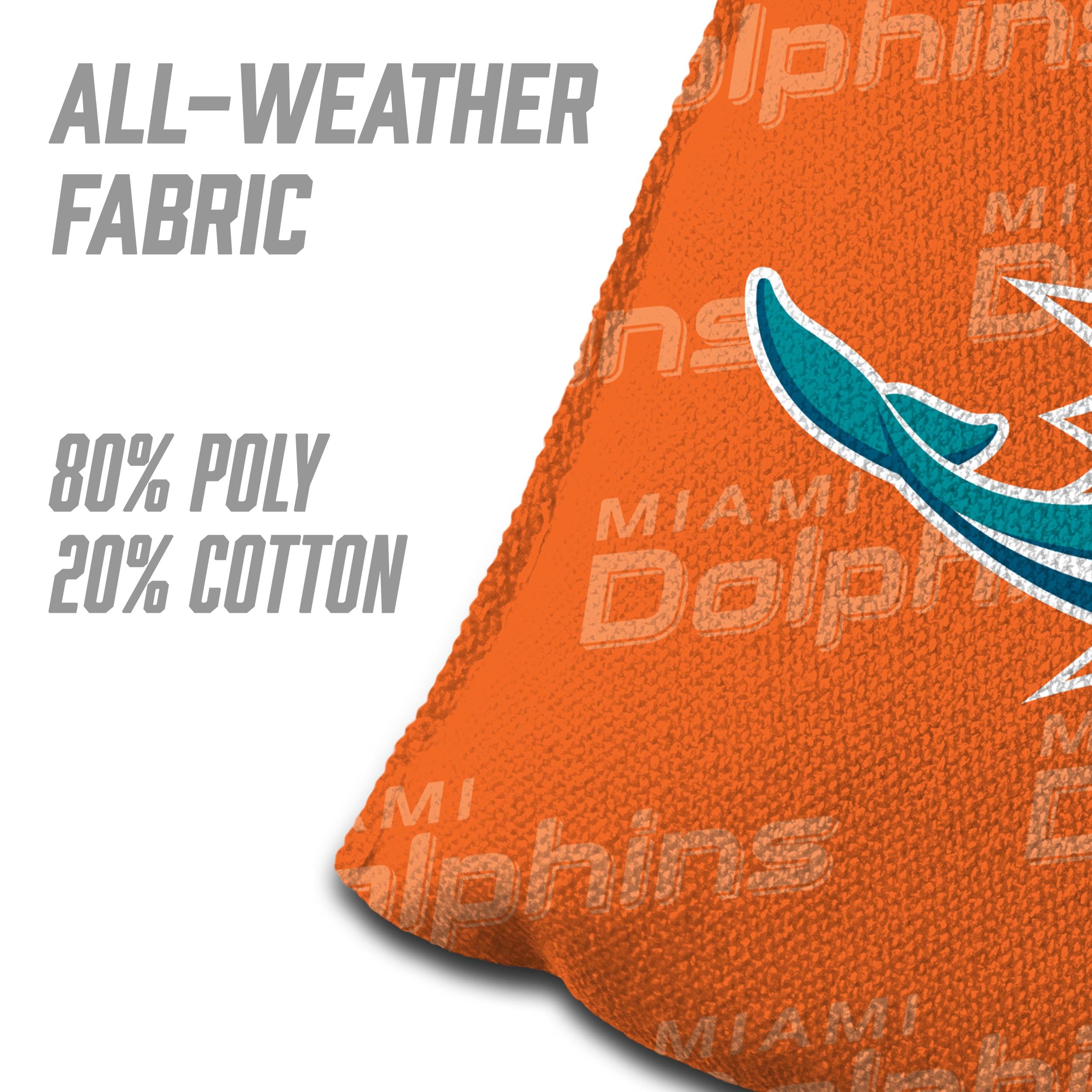 YouTheFan NFL Miami Dolphins Cornhole Bags - 4PK - Orange - Sports Collectibles, Sports Memorabilia, Sports Fan Shop, Sports Gifts