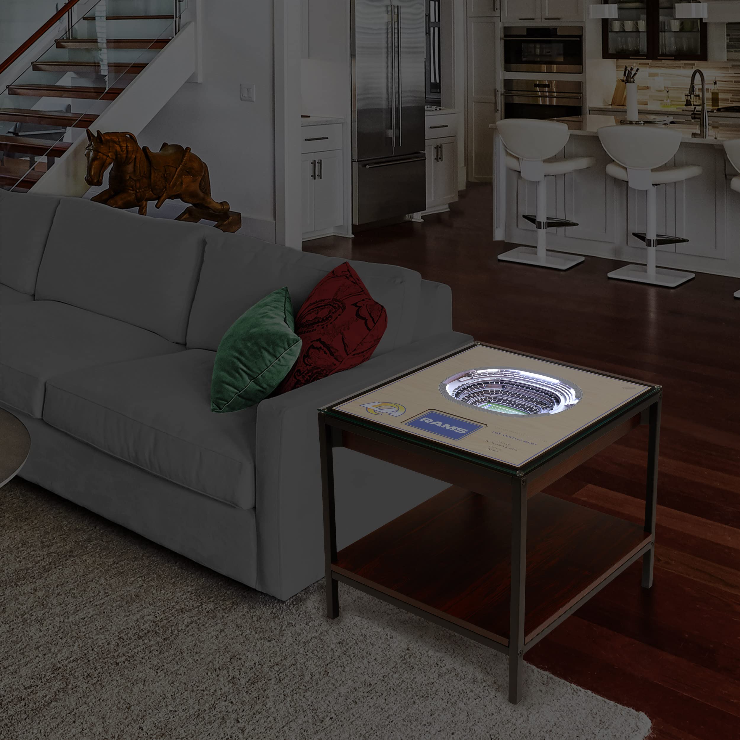 YouTheFan NFL Los Angeles Rams 25-Layer StadiumViews Lighted End Table - SoFi Stadium - Sports Collectibles, Sports Memorabilia, Sports Fan Shop, Sports Gifts