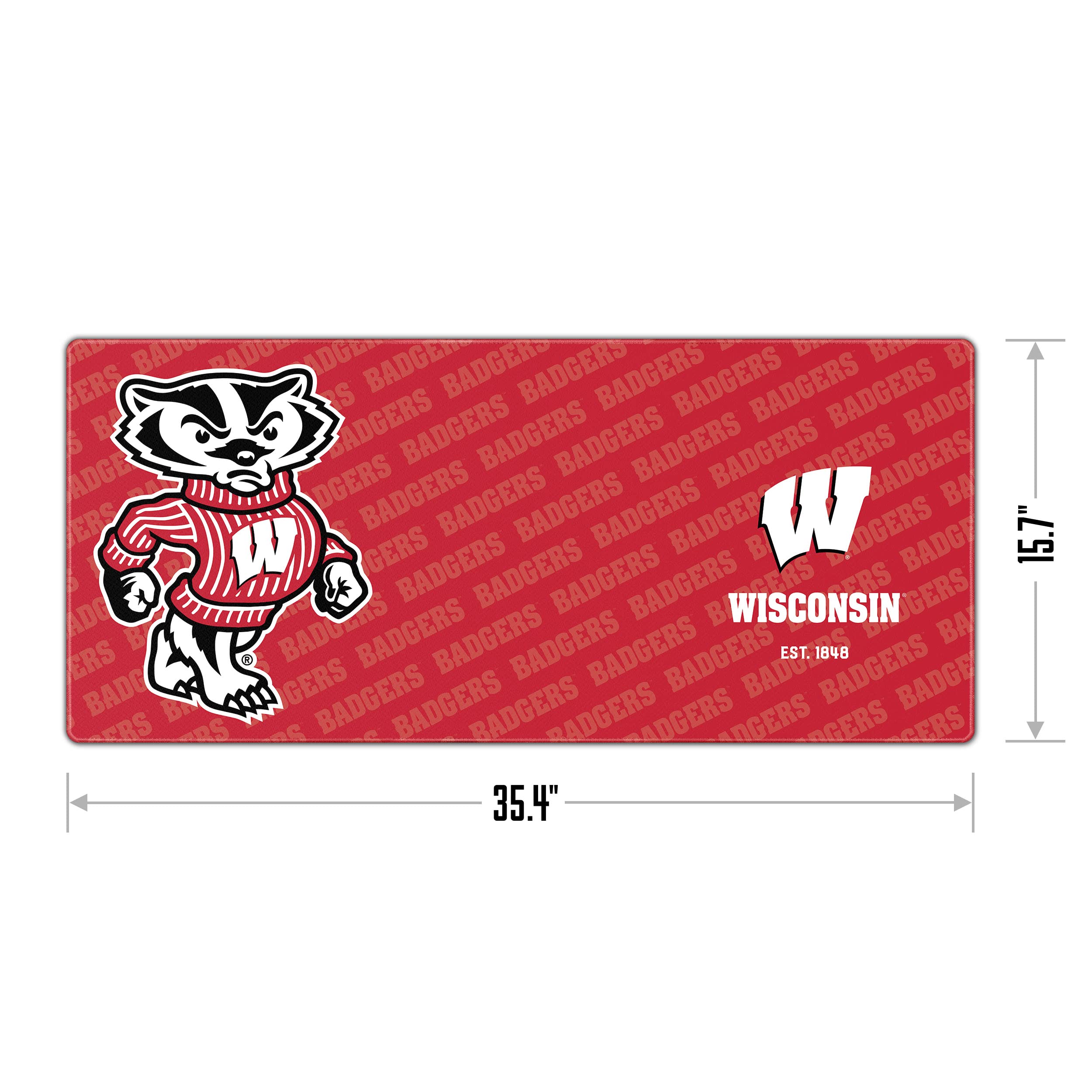 YouTheFan NCAA Wisconsin Badgers Logo Series Desk Pad - Sports Collectibles, Sports Memorabilia, Sports Fan Shop, Sports Gifts