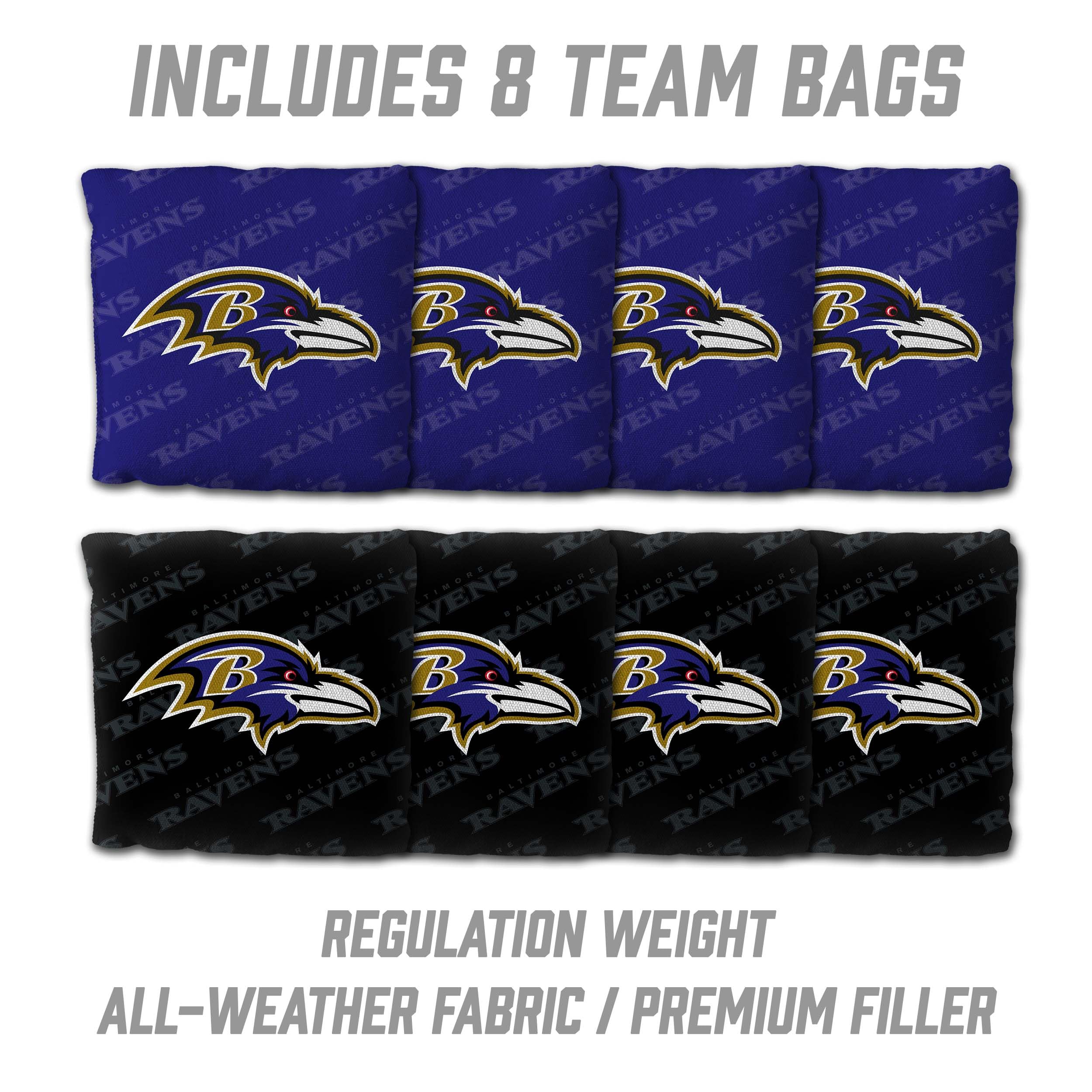 YouTheFan NFL Baltimore Ravens 2’ x 4’ Professional Wood Cornhole Game with Logo Bags - Sports Collectibles, Sports Memorabilia, Sports Fan Shop, Sports Gifts