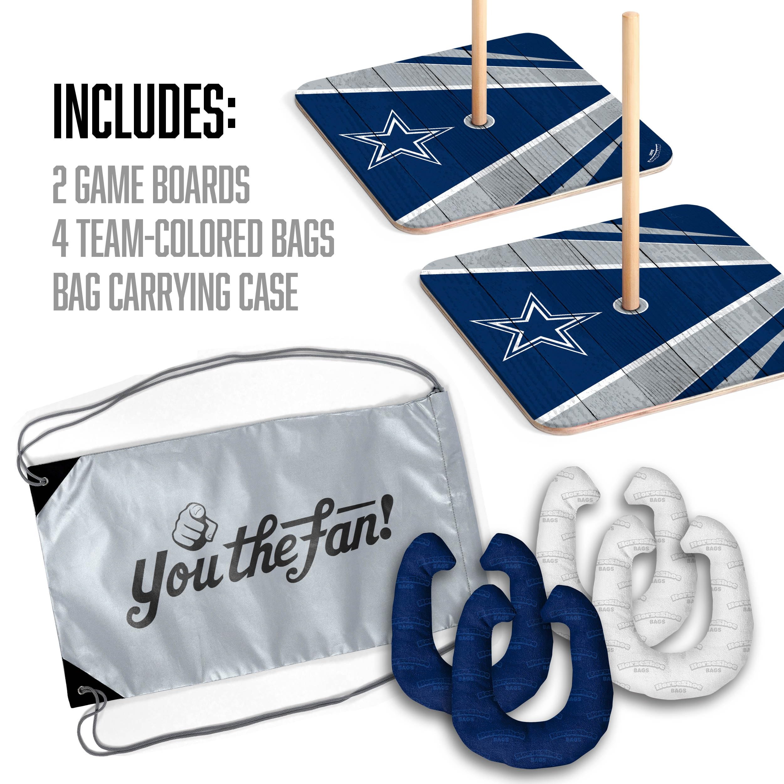 YouTheFan NFL Dallas Cowboys Horseshoe Bags Game - Sports Collectibles, Sports Memorabilia, Sports Fan Shop, Sports Gifts