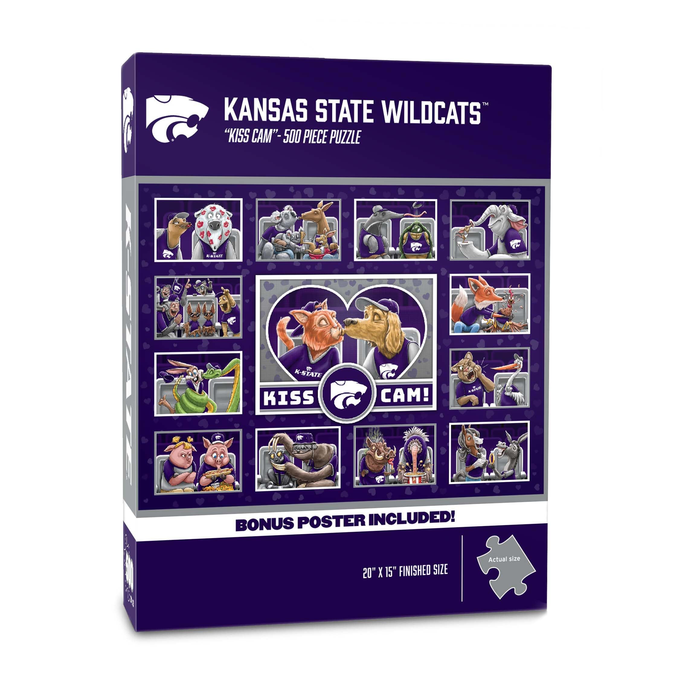 YouTheFan NCAA Kansas State Wildcats Kiss Cam 500pc Puzzle - Sports Collectibles, Sports Memorabilia, Sports Fan Shop, Sports Gifts