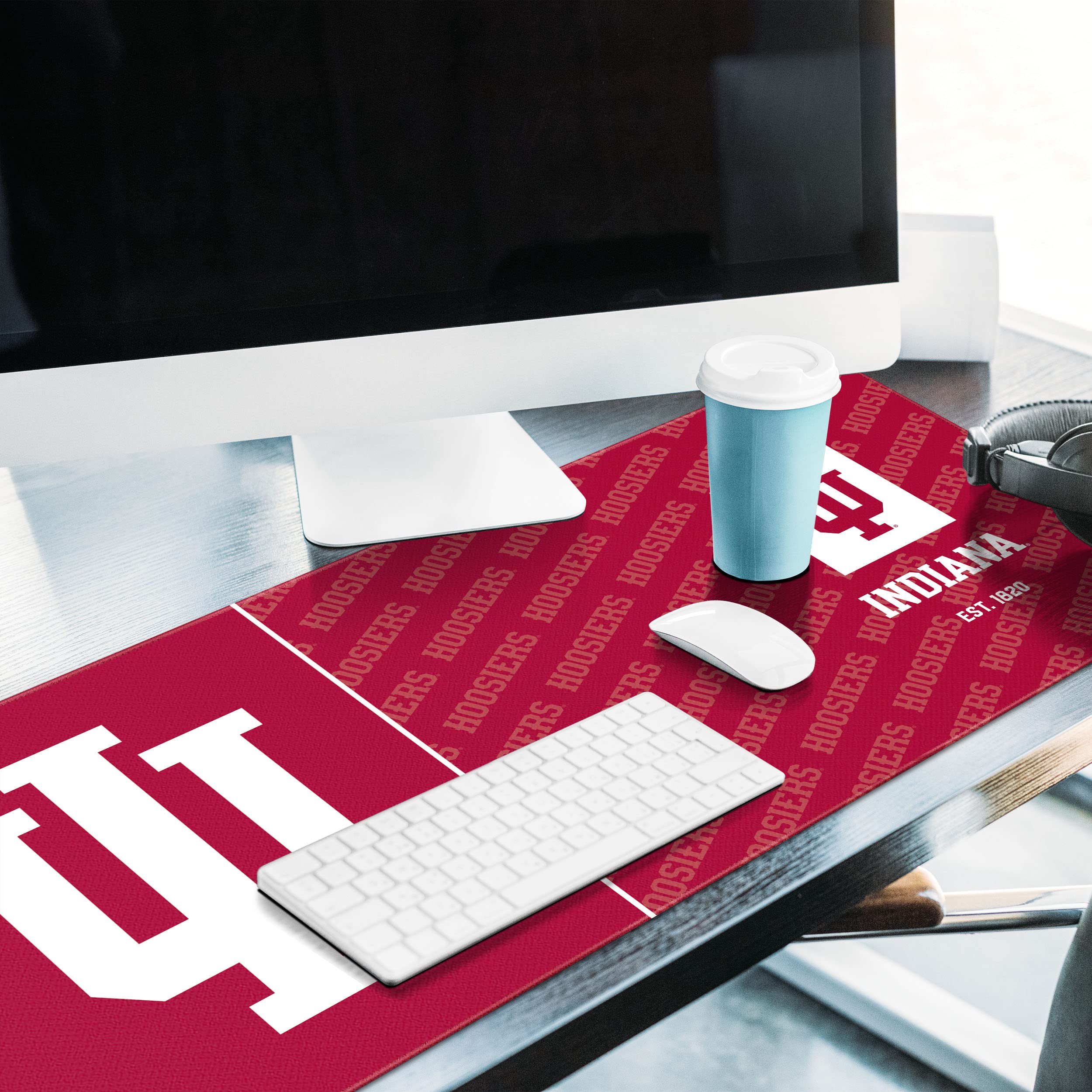 YouTheFan NCAA Indiana Hoosiers Logo Series Desk Pad - Sports Collectibles, Sports Memorabilia, Sports Fan Shop, Sports Gifts