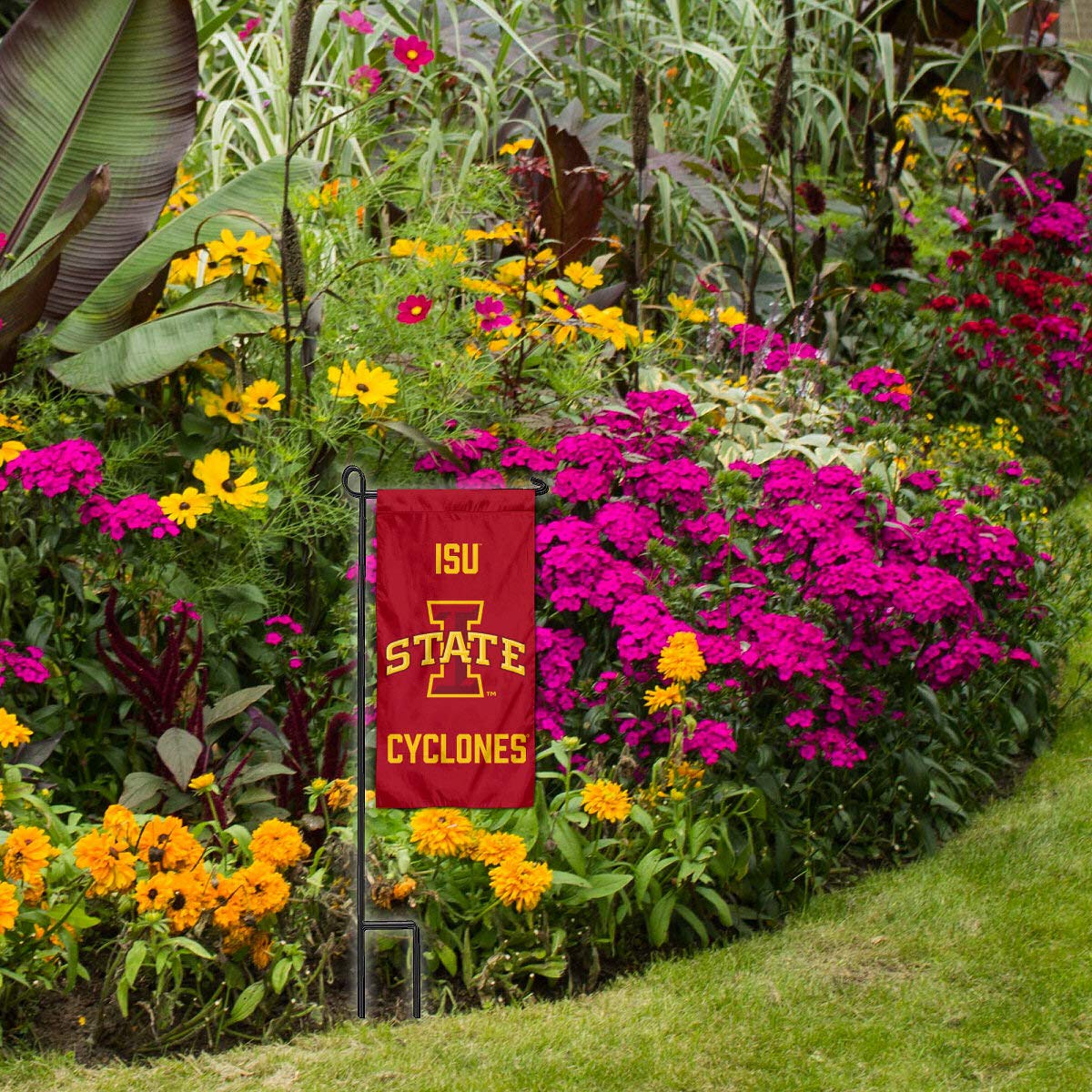 College Flags & Banners Co. Iowa State Cyclones Mini Garden and Flower Pot Flag Topper - Sports Gifts, Sports Memorabilia, Sports Collectibles, Fan Shop
