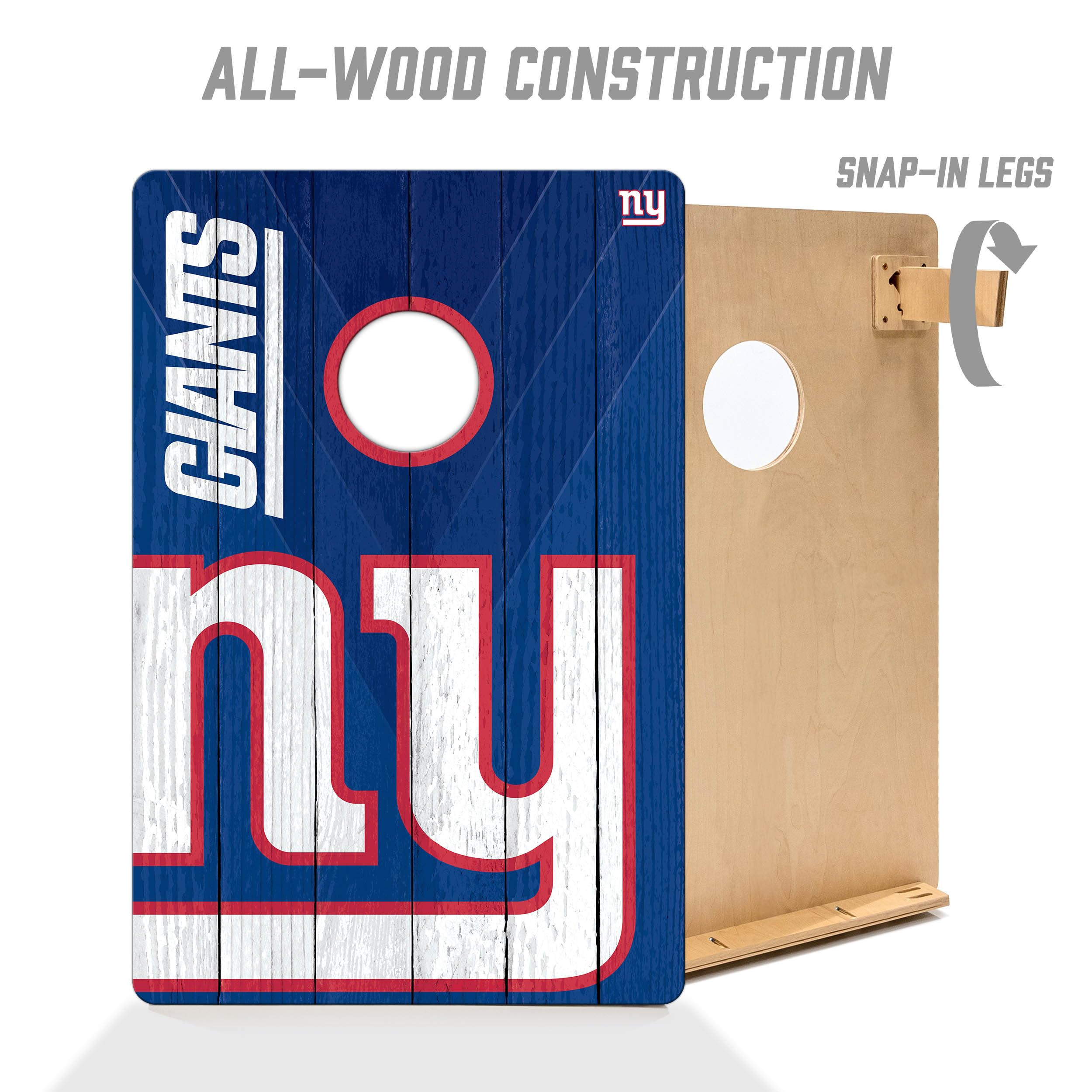 YouTheFan NFL New York Giants 2’ x 3’ Wood Cornhole Game with Logo Bags - Sports Collectibles, Sports Memorabilia, Sports Fan Shop, Sports Gifts