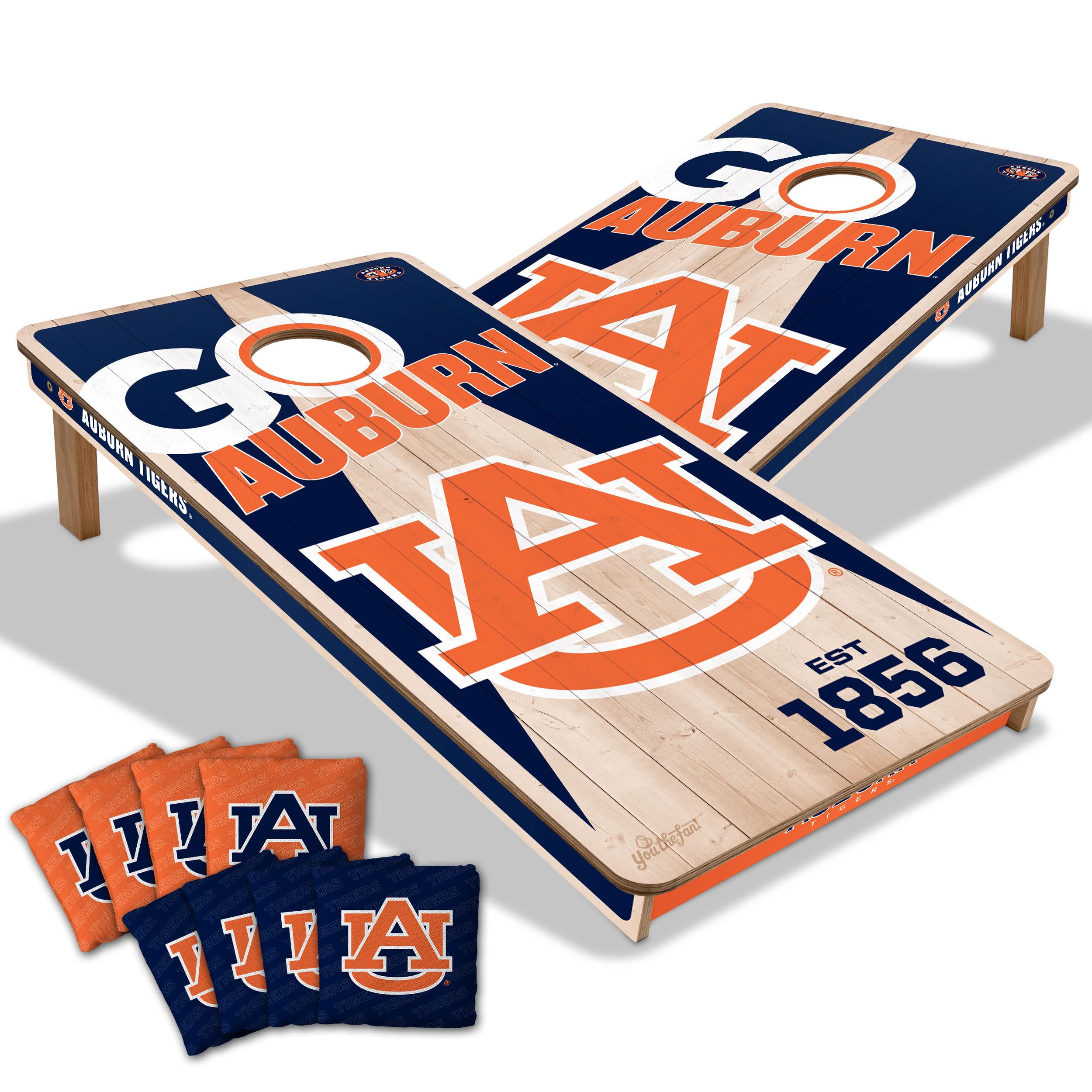YouTheFan NCAA Auburn Tigers 2’ x 4’ Professional Wood Cornhole Game with Logo Bags - Sports Collectibles, Sports Memorabilia, Sports Fan Shop, Sports Gifts
