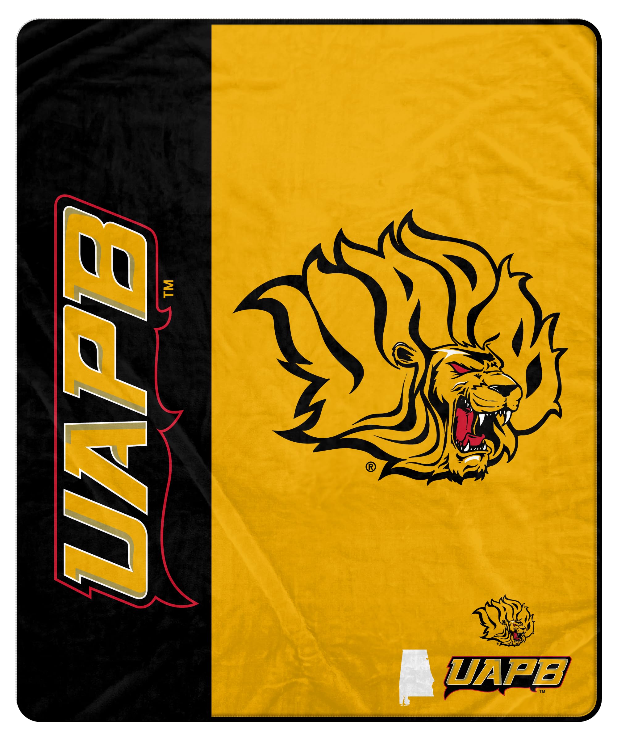Proformance Home NCAA Arkansas Pine Bluff Golden Lions Endzone Ultra Soft Tailgate Throw - Sports Gifts, Sports Memorabilia, Sports Collectibles, Fan Shop