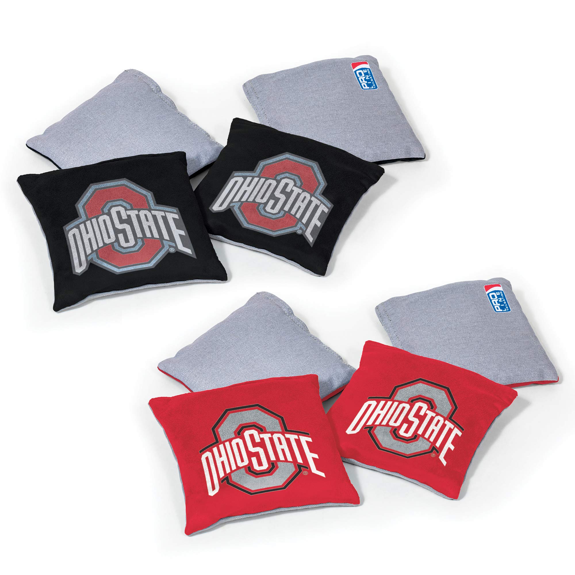 Wild Sports NCAA Ohio State Buckeyes 8pk Dual Sided Bean Bags, Team Color - Sports Collectibles, Sports Memorabilia, Sports Fan Shop, Sports Gifts
