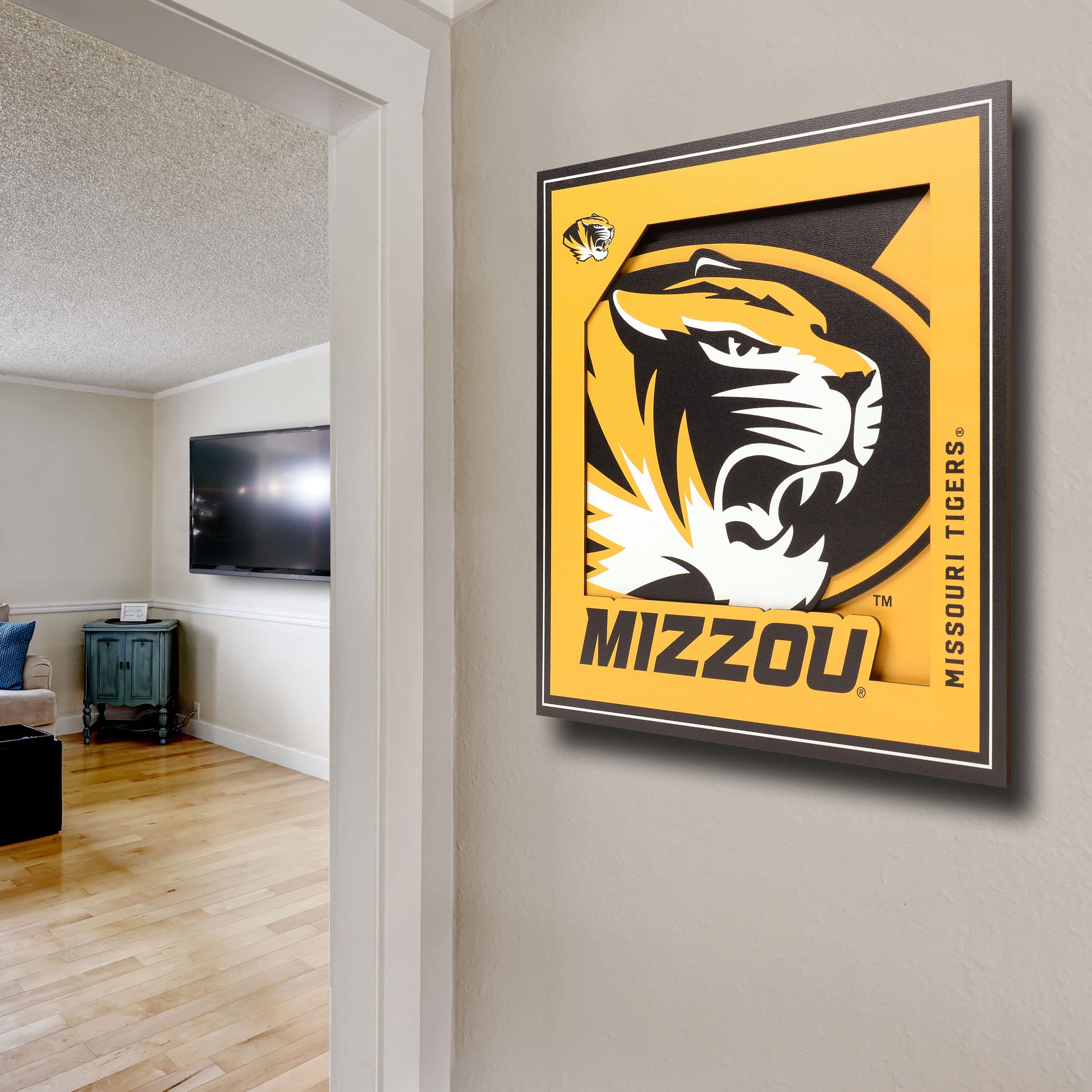 YouTheFan NCAA Missouri Tigers 3D Logo Series Wall Art - 12x12 - Sports Collectibles, Sports Memorabilia, Sports Fan Shop, Sports Gifts