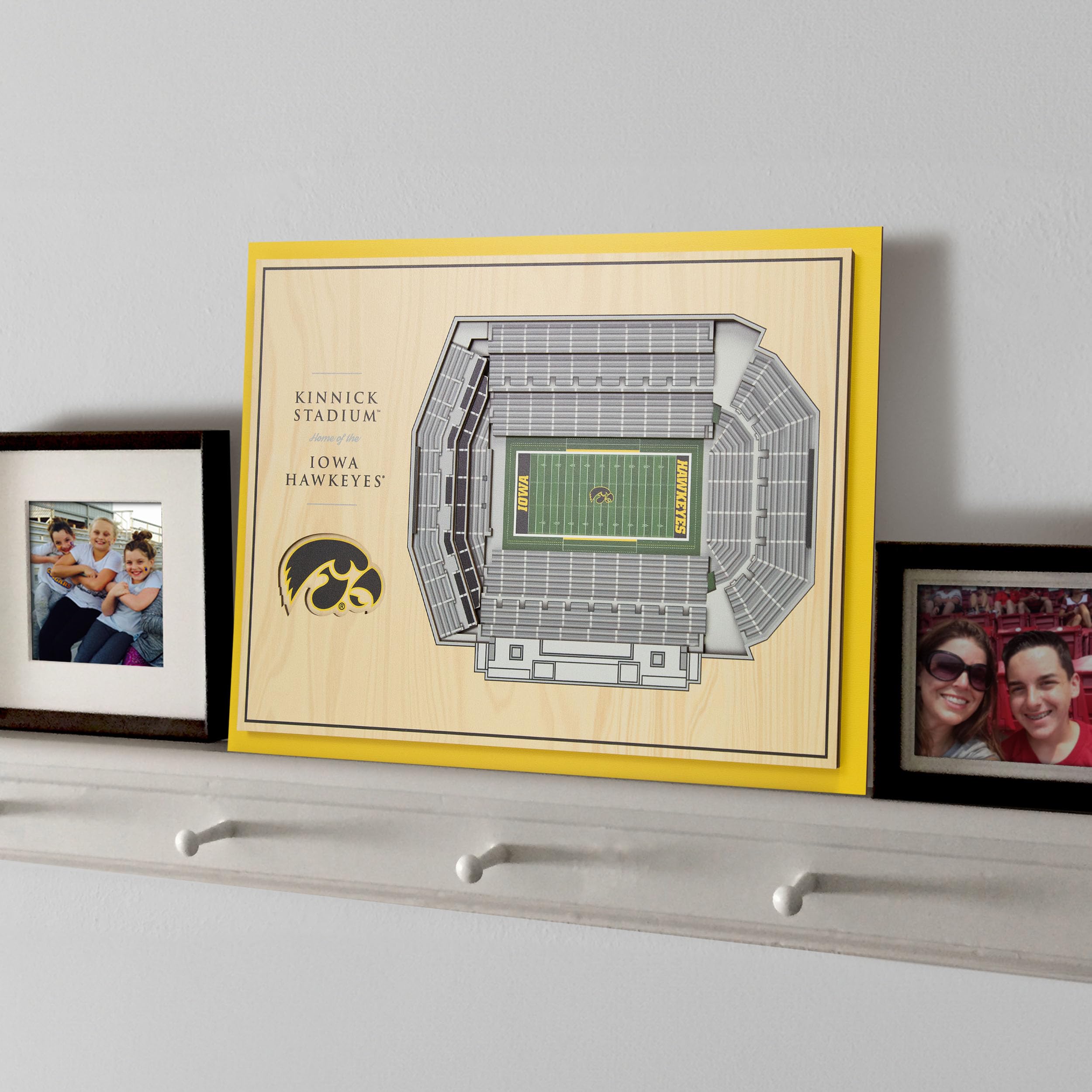 YouTheFan NCAA Iowa Hawkeyes 5-Layer StadiumView 3D Wall Art - Kinnick Stadium - Sports Collectibles, Sports Memorabilia, Sports Fan Shop, Sports Gifts