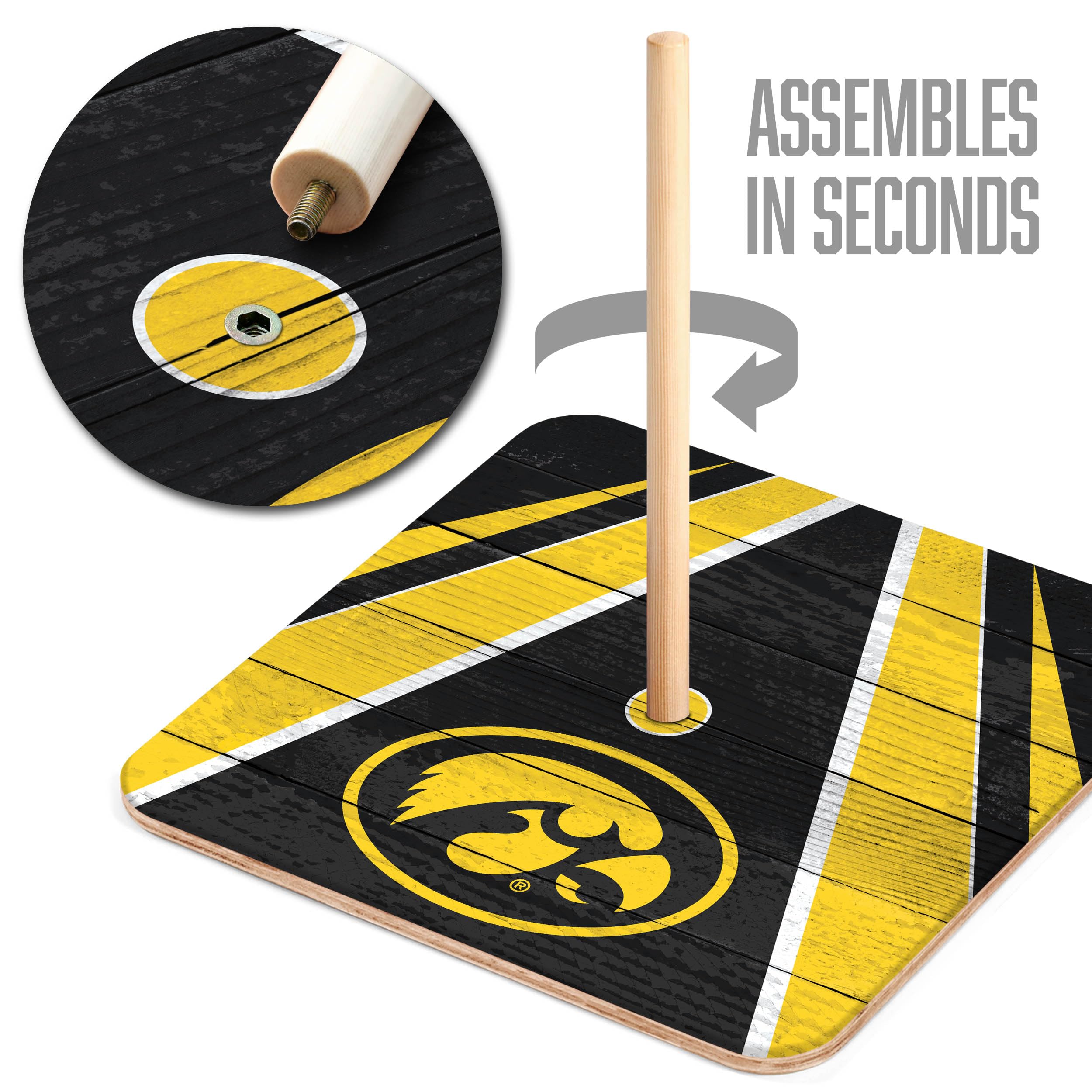 YouTheFan NCAA Iowa Hawkeyes Horseshoe Bags - Sports Collectibles, Sports Memorabilia, Sports Fan Shop, Sports Gifts