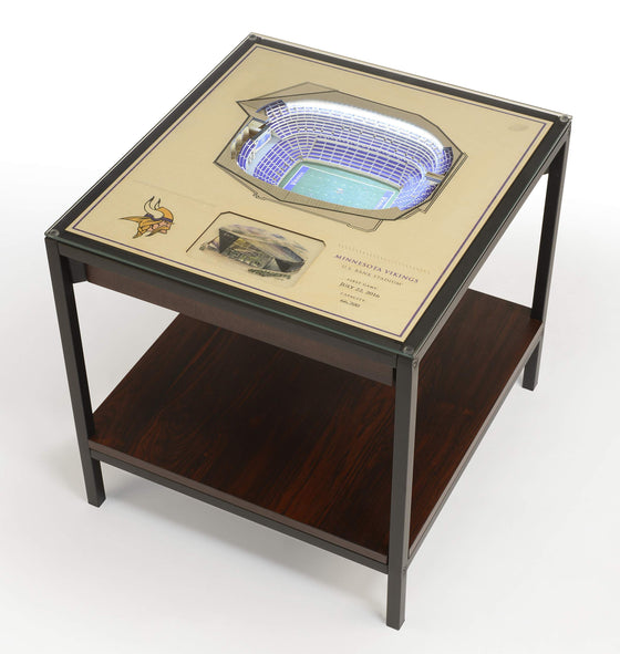 YouTheFan NFL Minnesota Vikings 25-Layer StadiumView Lighted End Table - Sports Collectibles, Sports Memorabilia, Sports Fan Shop, Sports Gifts