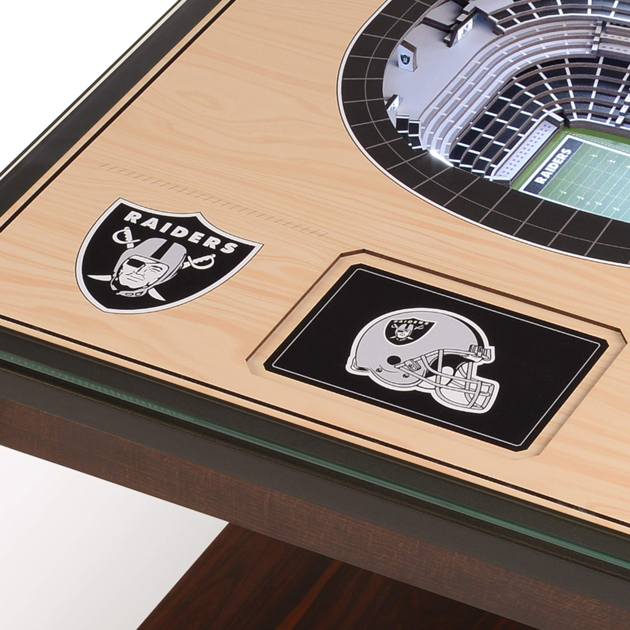 YouTheFan NFL Las Vegas Raiders 25-Layer StadiumView Lighted End Table - Sports Collectibles, Sports Memorabilia, Sports Fan Shop, Sports Gifts