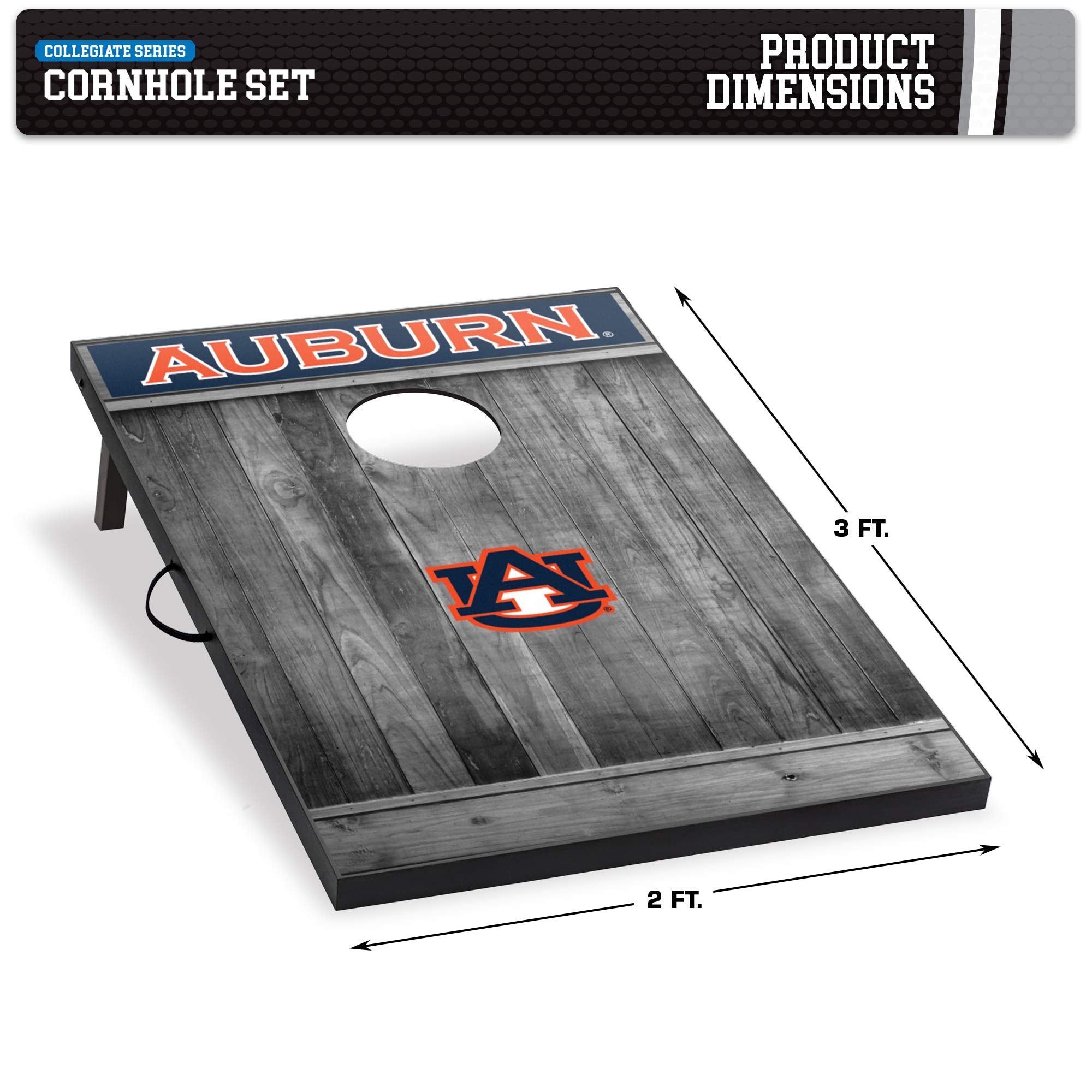 Wild Sports NCAA Cornhole Outdoor Game Set, 2' x 3' Foot - Recreational Series - Sports Collectibles, Sports Memorabilia, Sports Fan Shop, Sports Gifts