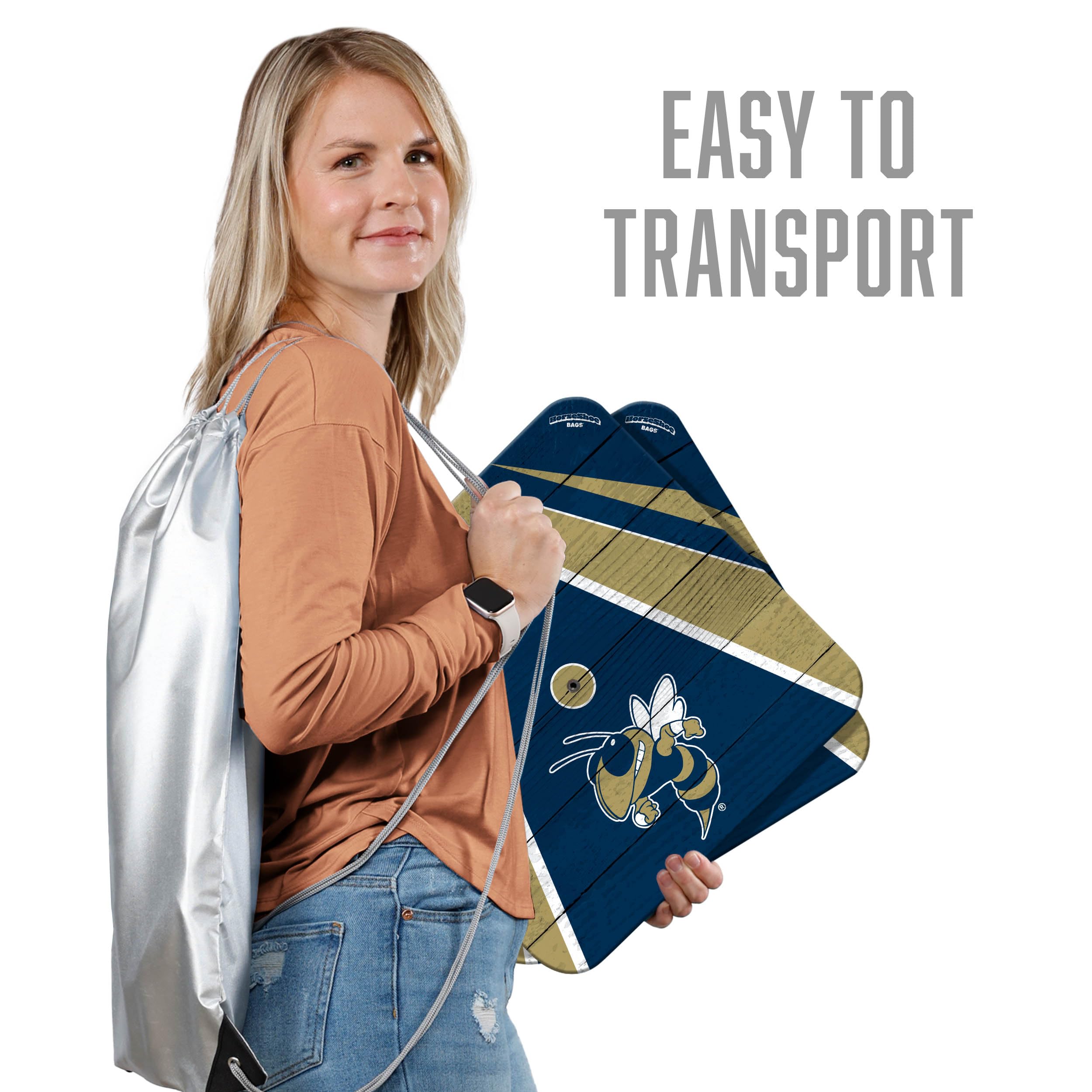 YouTheFan NCAA Georgia Tech Yellow Jackets Horseshoe Bags - Sports Collectibles, Sports Memorabilia, Sports Fan Shop, Sports Gifts