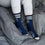 For Bare Feet NHL Tampa Bay Lightning 4 Stripe Deuce Crew Sock Team Color LARGE - Sports Gifts, Sports Memorabilia, Sports Collectibles, Fan Shop