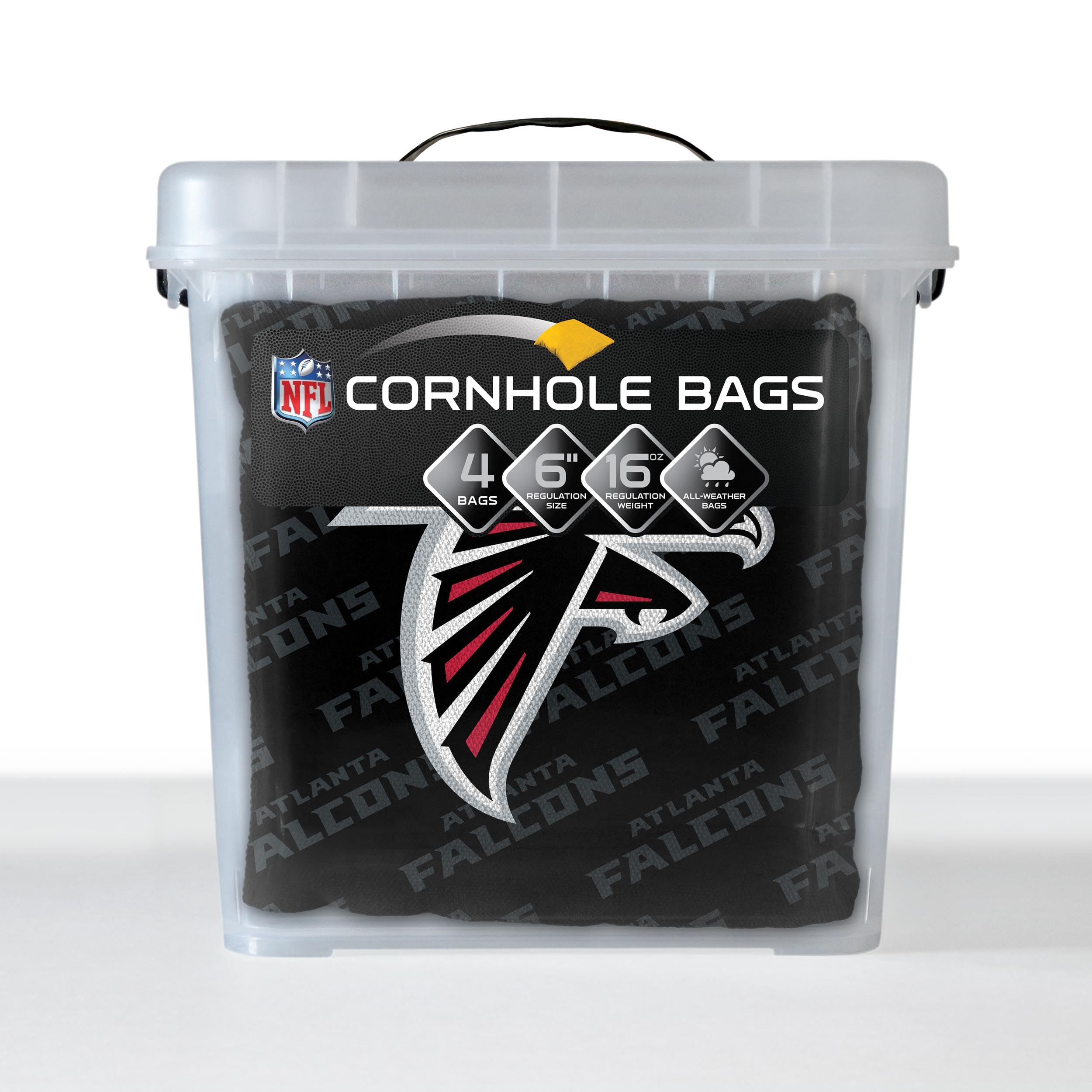 YouTheFan NFL Atlanta Falcons Cornhole Bags - 4PK - Black - Sports Collectibles, Sports Memorabilia, Sports Fan Shop, Sports Gifts
