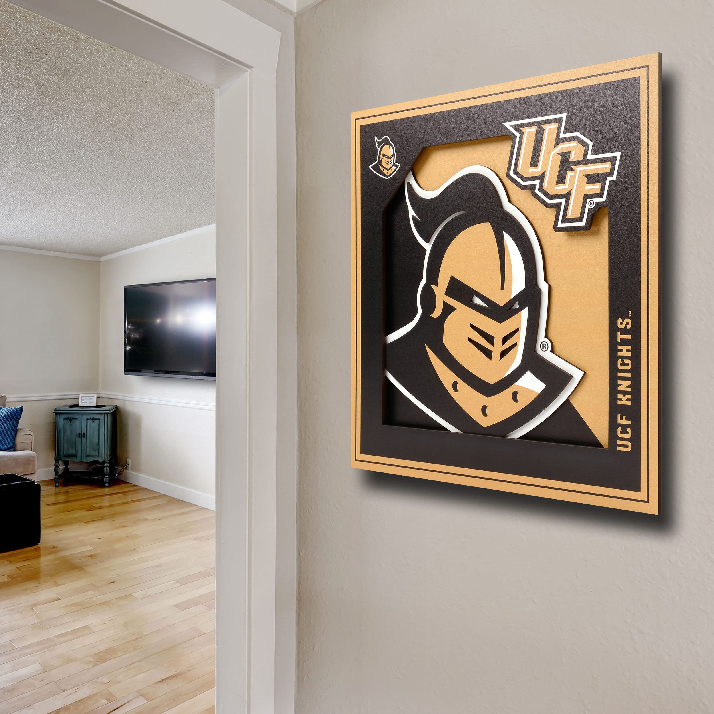 YouTheFan NCAA Central Florida Knights 3D Logo Series Wall Art - 12x12 - Sports Collectibles, Sports Memorabilia, Sports Fan Shop, Sports Gifts