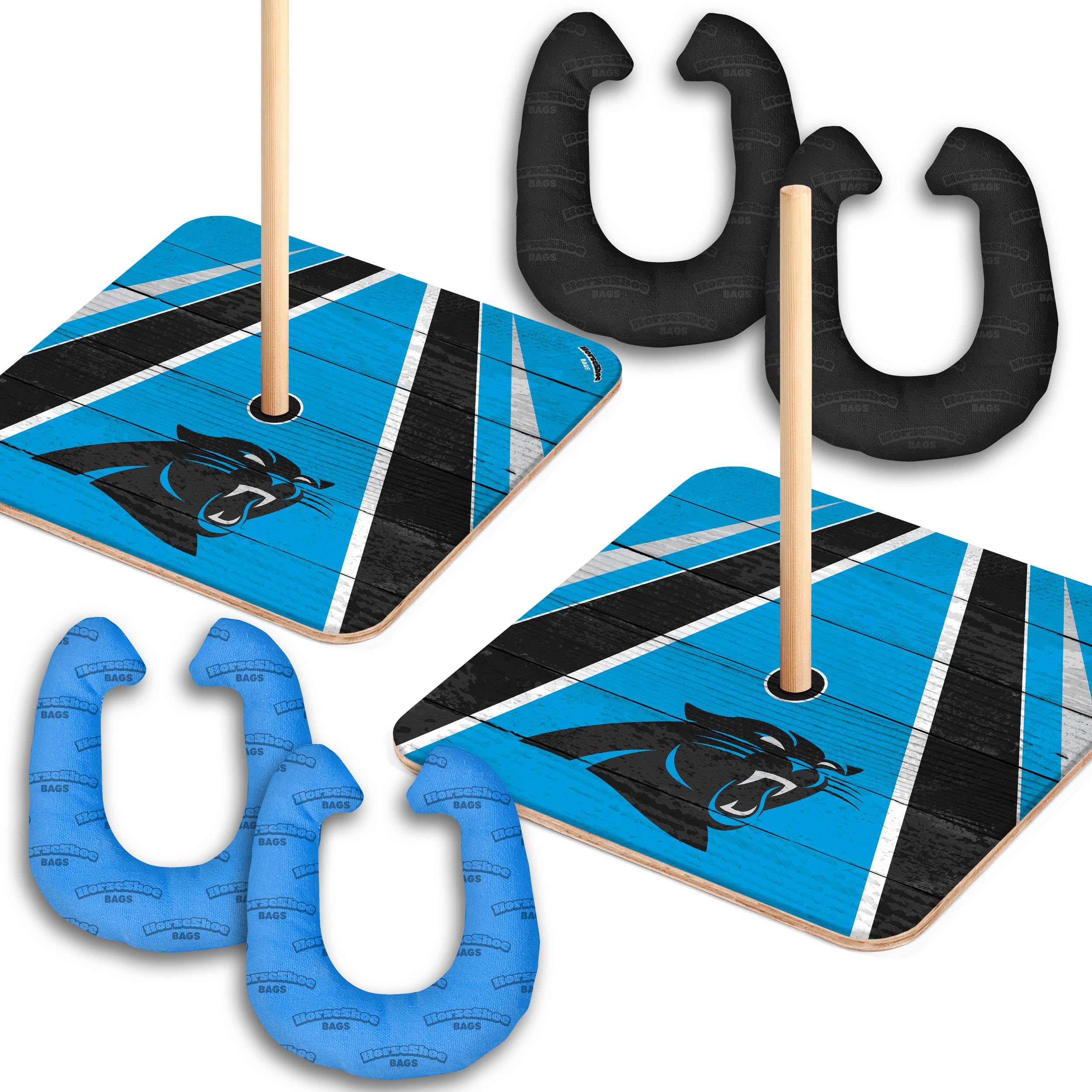 YouTheFan NFL Carolina Panthers Horseshoe Bags Game - Sports Collectibles, Sports Memorabilia, Sports Fan Shop, Sports Gifts