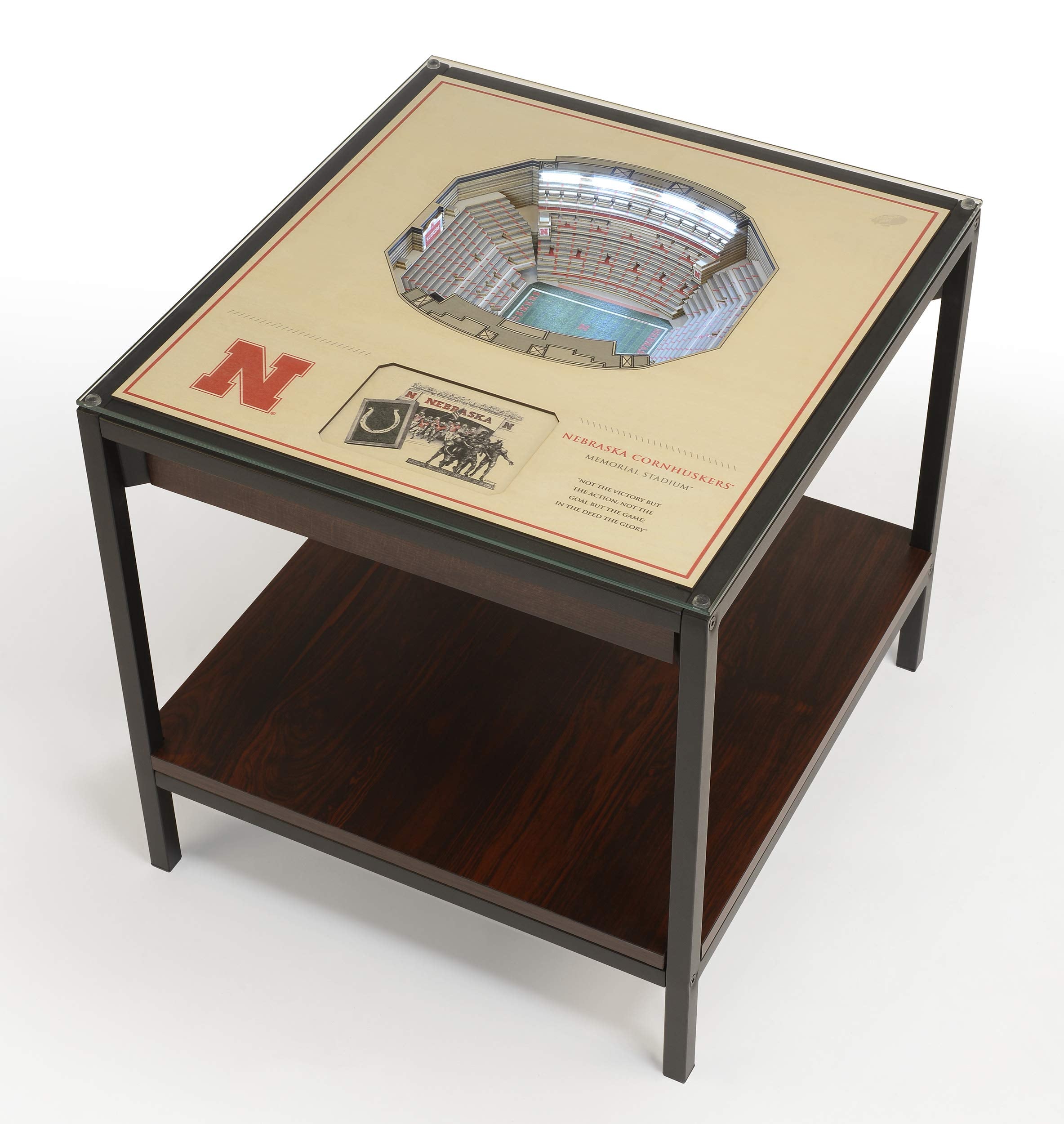 YouTheFan NCAA Nebraska Cornhuskers 25-Layer StadiumViews Lighted End Table - Memorial Stadium - Sports Gifts, Sports Memorabilia, Sports Collectibles, Fan Shop