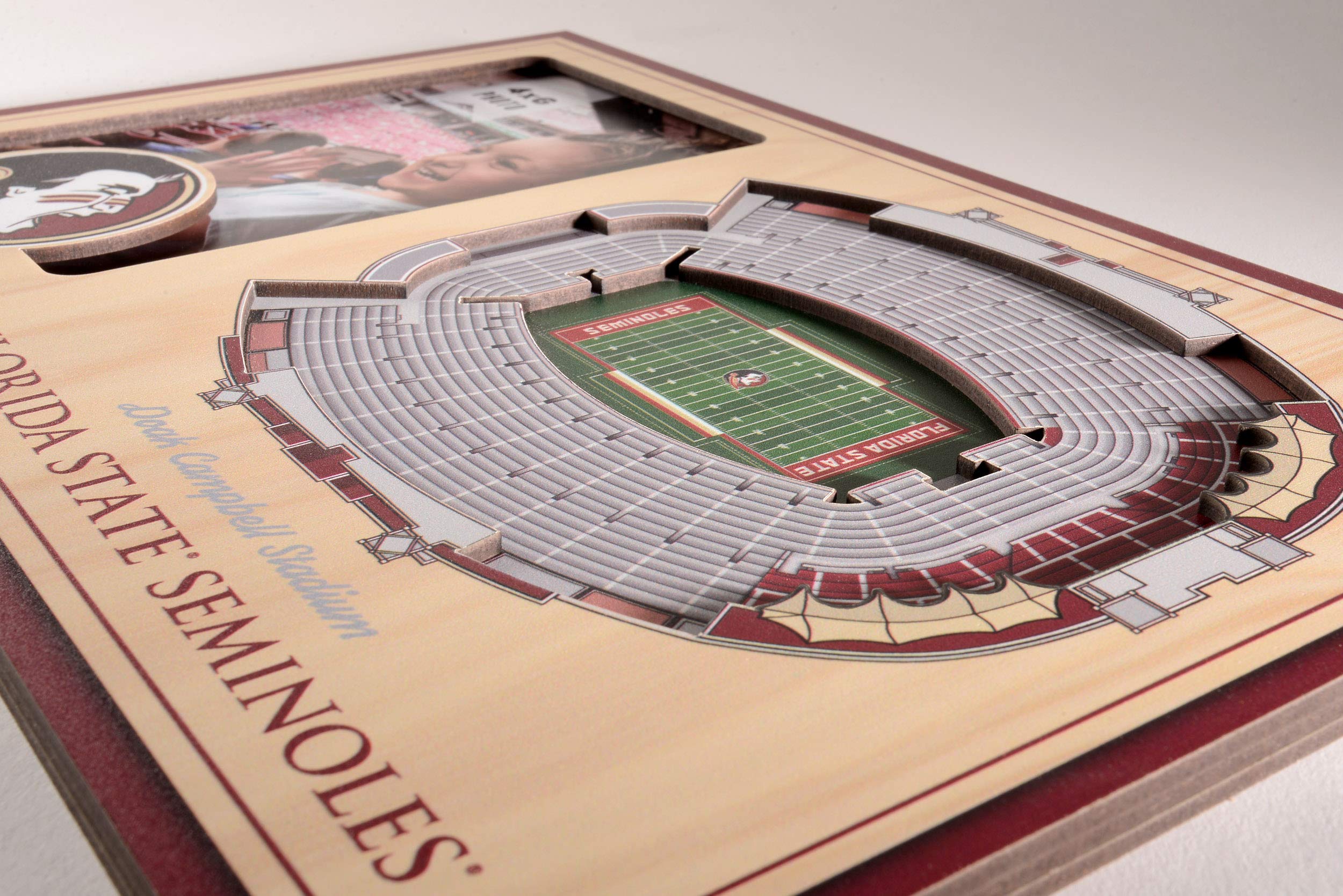 YouTheFan NCAA Florida State Seminoles 3D StadiumView Picture Frame - Doak Campbell Stadium, 12" x 8" - Sports Collectibles, Sports Memorabilia, Sports Fan Shop, Sports Gifts