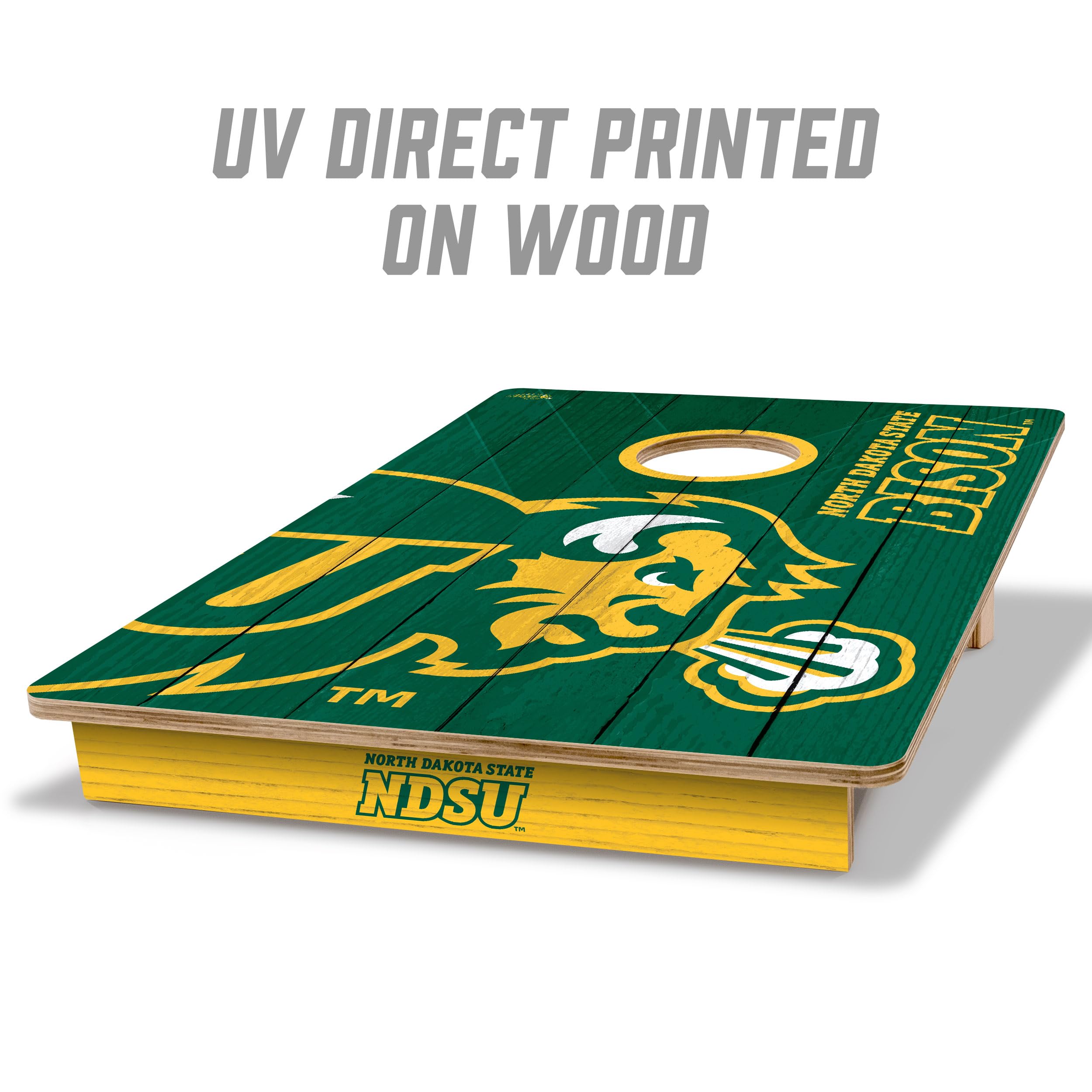 YouTheFan NCAA North Dakota State Bison 2’ x 3’ Wood Cornhole Game with Logo Bags - Sports Collectibles, Sports Memorabilia, Sports Fan Shop, Sports Gifts