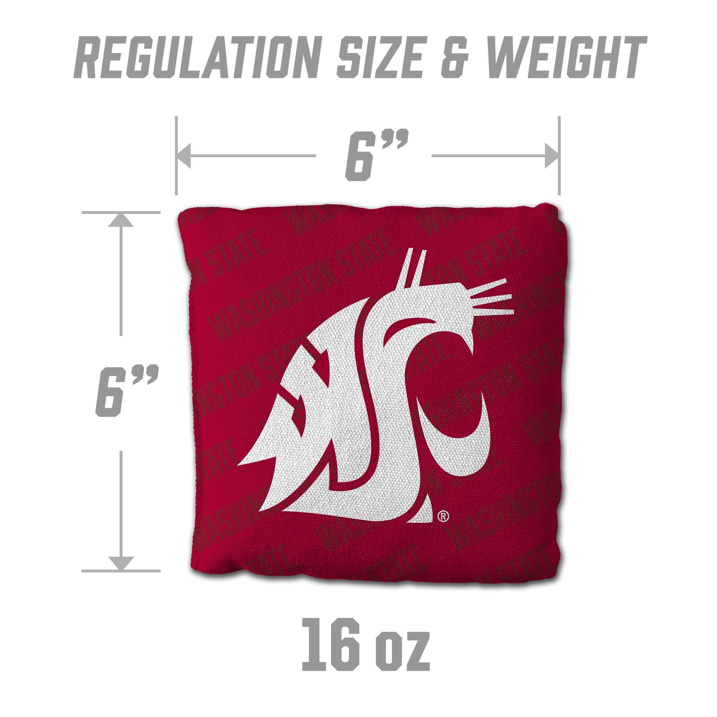 YouTheFan NCAA Washington State Cougars Cornhole Bags - 4PK - Red - Sports Collectibles, Sports Memorabilia, Sports Fan Shop, Sports Gifts
