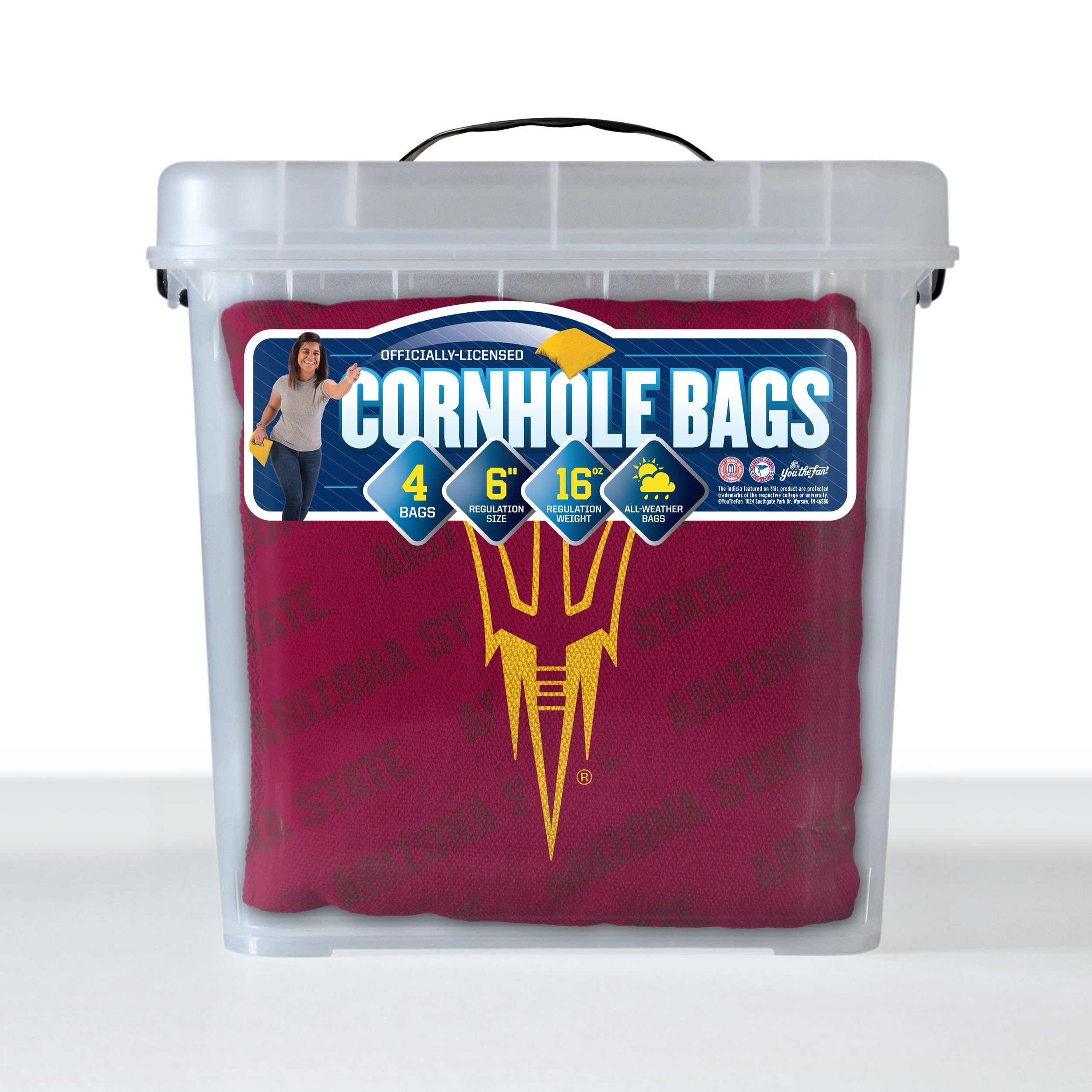 YouTheFan NCAA Arizona State Sun Devils Cornhole Bags - 4PK - Maroon - Sports Collectibles, Sports Memorabilia, Sports Fan Shop, Sports Gifts