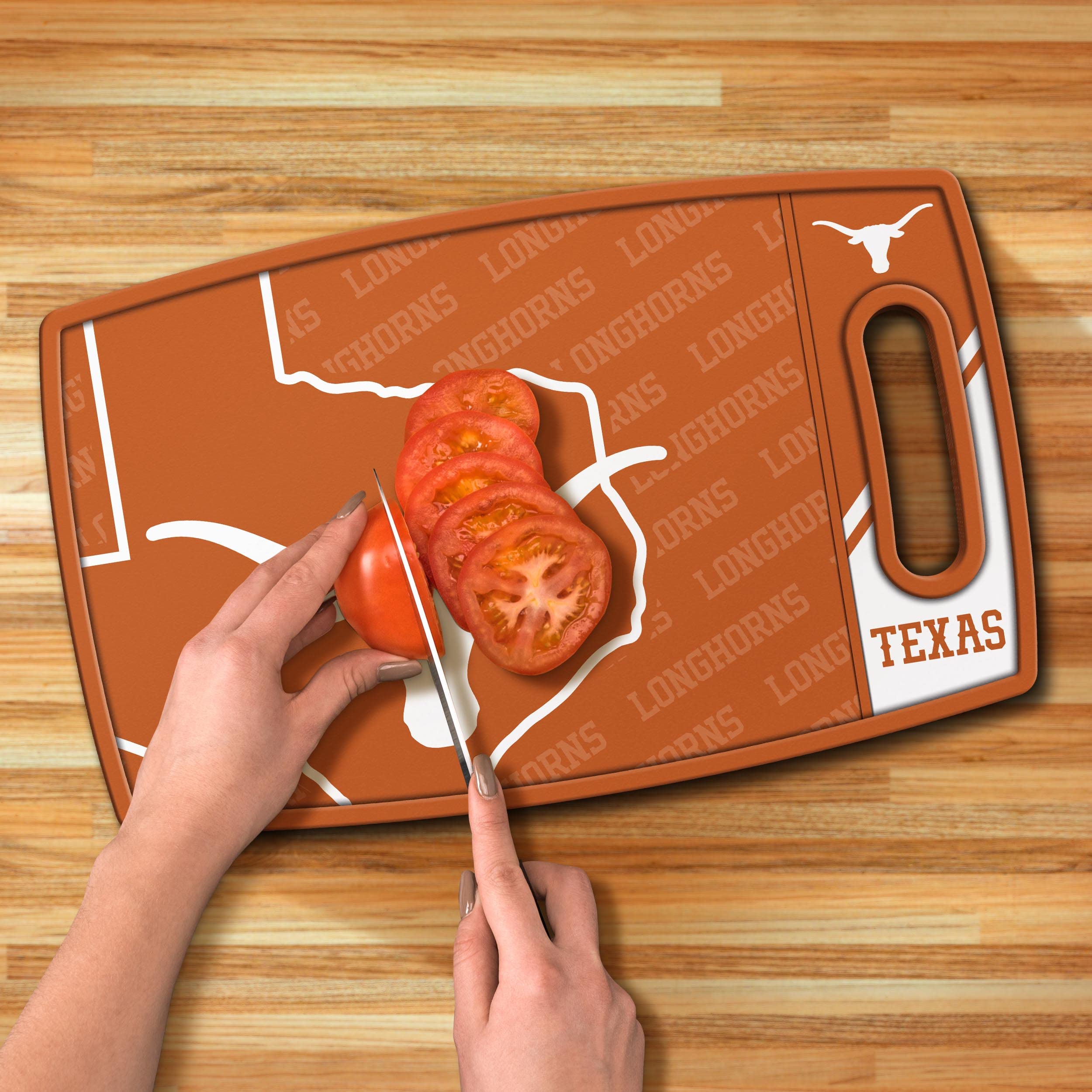 YouTheFan NCAA Texas Longhorns Logo Series Cutting Board - Sports Collectibles, Sports Memorabilia, Sports Fan Shop, Sports Gifts