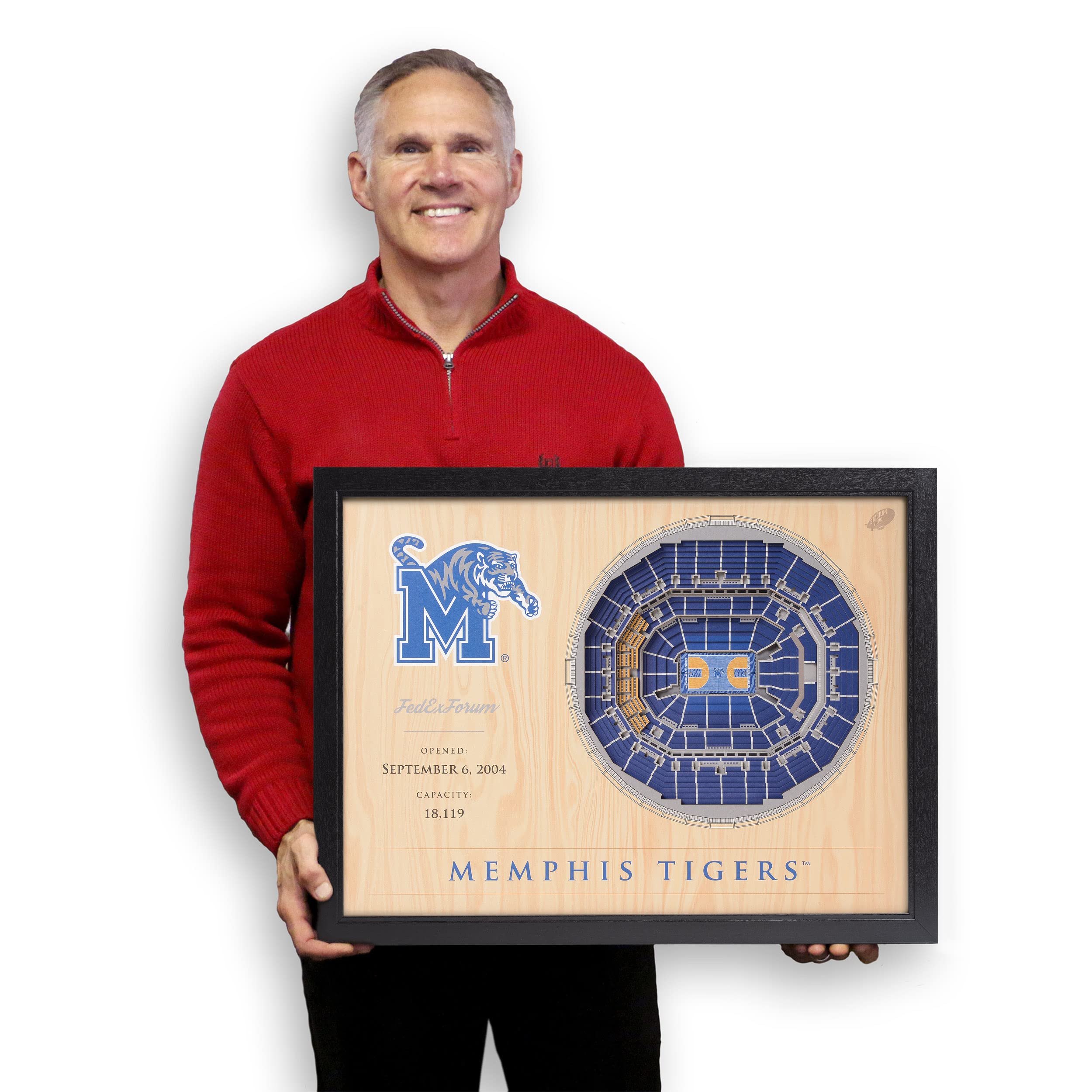 YouTheFan NCAA Memphis Tigers 25-Layer StadiumViews 3D Wall Art - FedExForum - Sports Collectibles, Sports Memorabilia, Sports Fan Shop, Sports Gifts