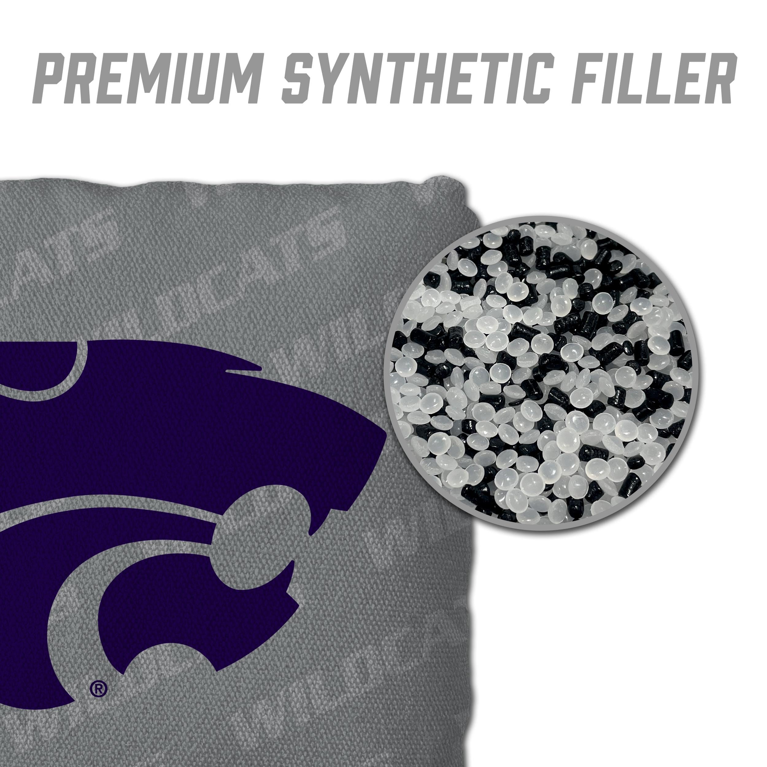 YouTheFan NCAA Kansas State Wildcats Cornhole Bags - 4PK - Grey - Sports Collectibles, Sports Memorabilia, Sports Fan Shop, Sports Gifts