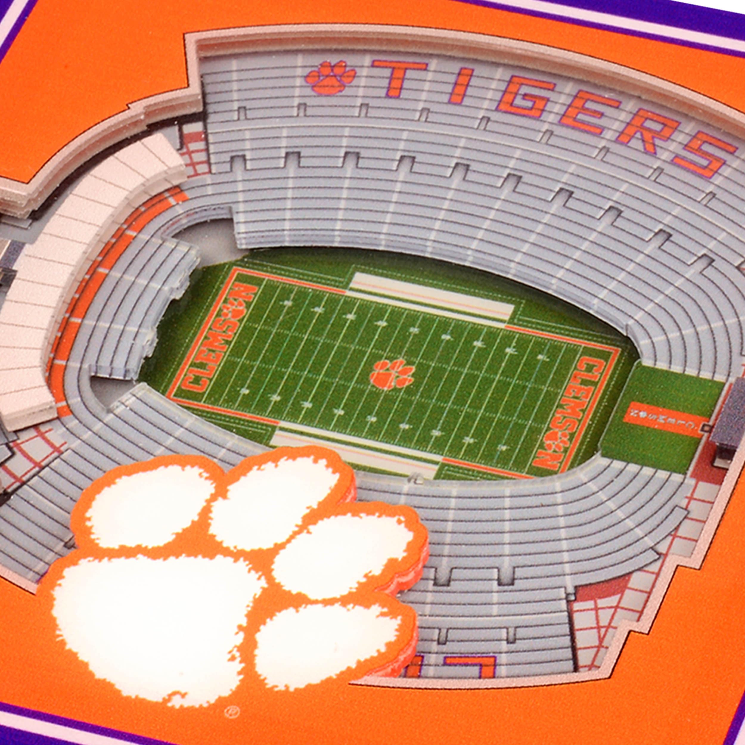 YouTheFan NCAA Clemson Tigers Licensed Fan Cribbage Wood Board Game - Sports Collectibles, Sports Memorabilia, Sports Fan Shop, Sports Gifts