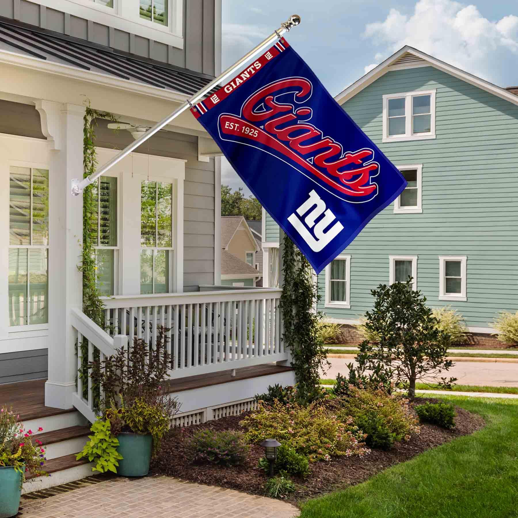 WinCraft New York Giants Script Logo Premium Flag - Sports Collectibles, Sports Memorabilia, Sports Fan Shop, Sports Gifts