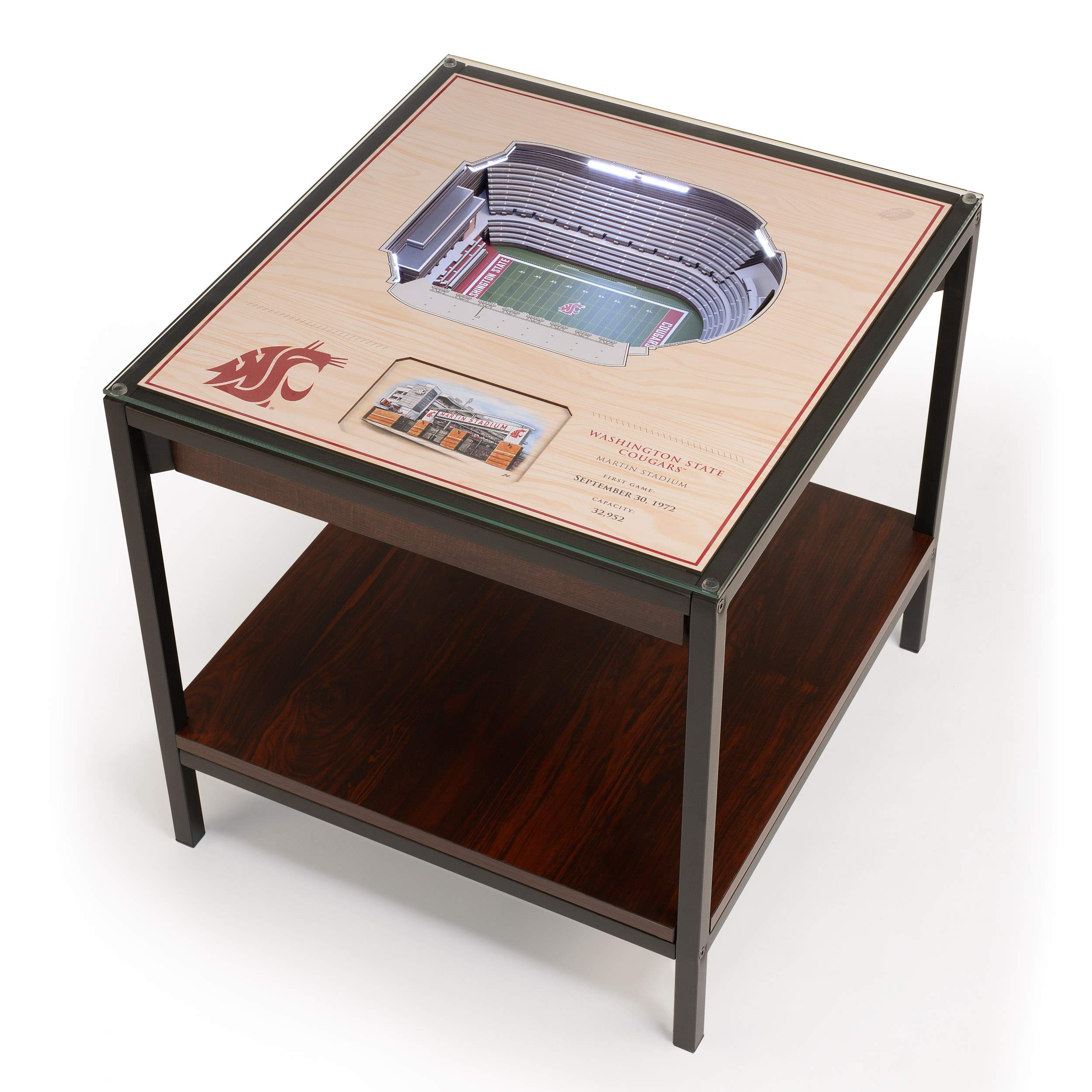 YouTheFan NCAA Washington State Cougars 25-Layer StadiumViews Lighted End Table - Martin Stadium - Sports Collectibles, Sports Memorabilia, Sports Fan Shop, Sports Gifts