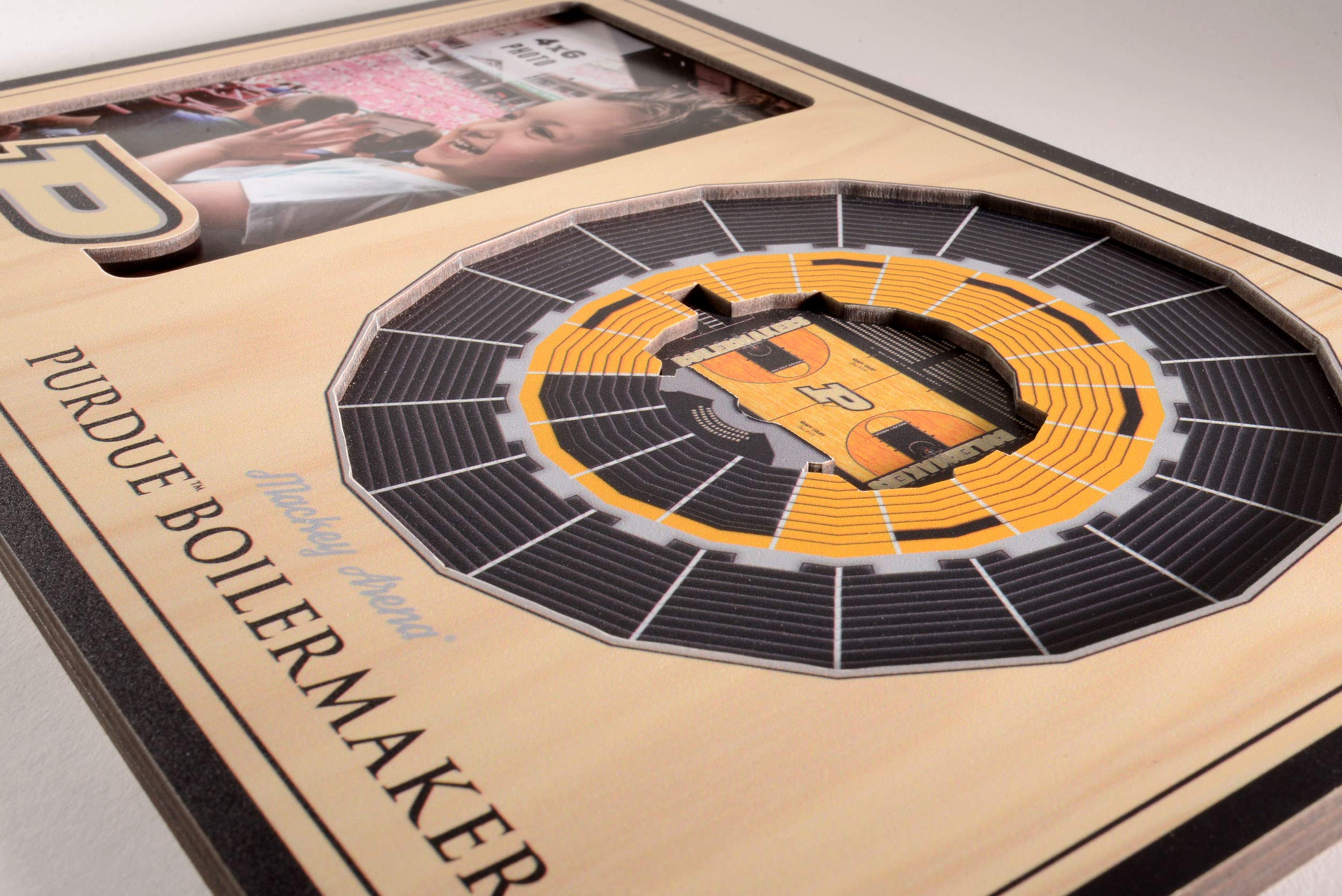 YouTheFan NCAA Purdue Boilermakers BB 3D StadiumView Picture Frame - Mackey Arena, 12" x 8" - Sports Collectibles, Sports Memorabilia, Sports Fan Shop, Sports Gifts