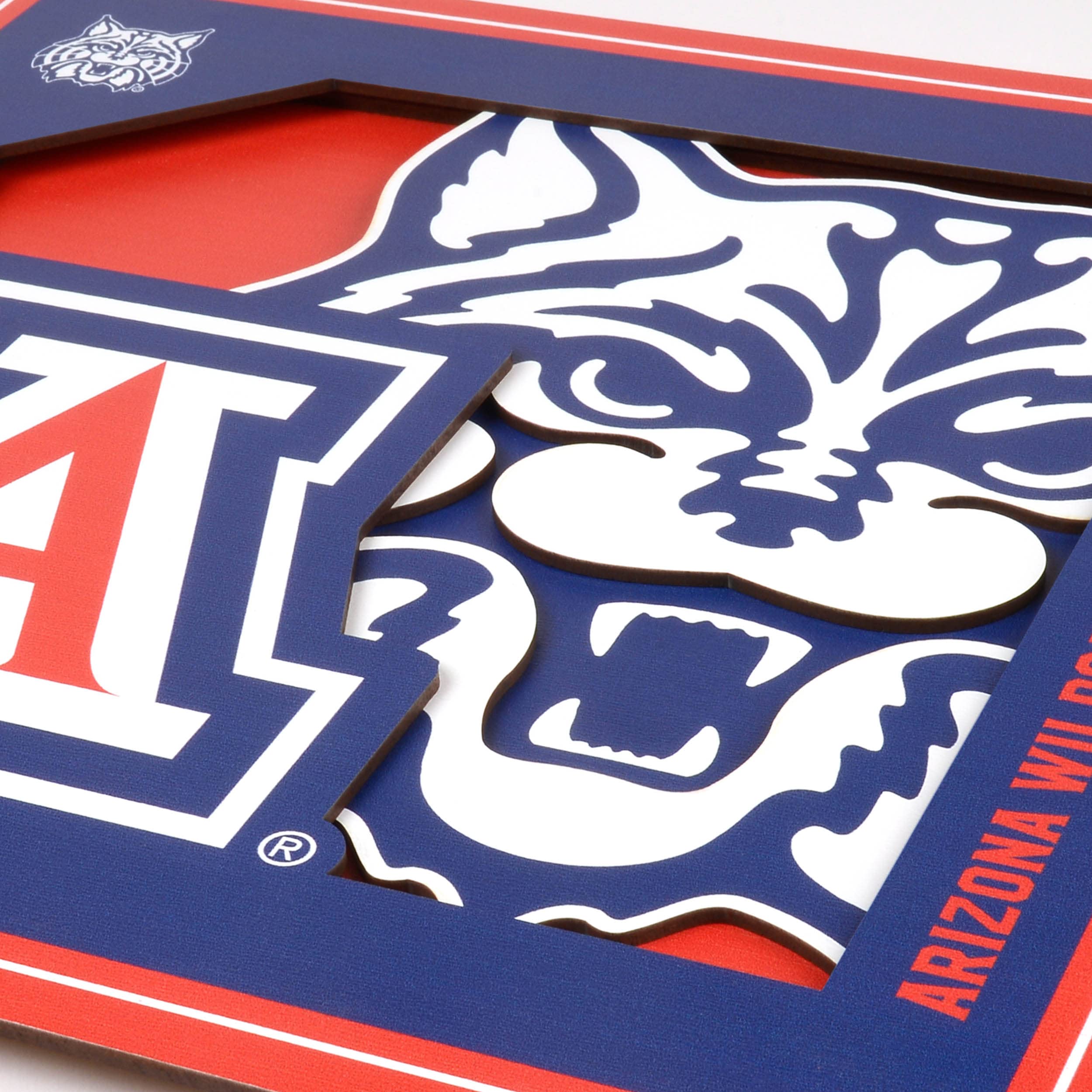 YouTheFan NCAA Arizona Wildcats 3D Logo Series Wall Art - 12x12 - Sports Collectibles, Sports Memorabilia, Sports Fan Shop, Sports Gifts