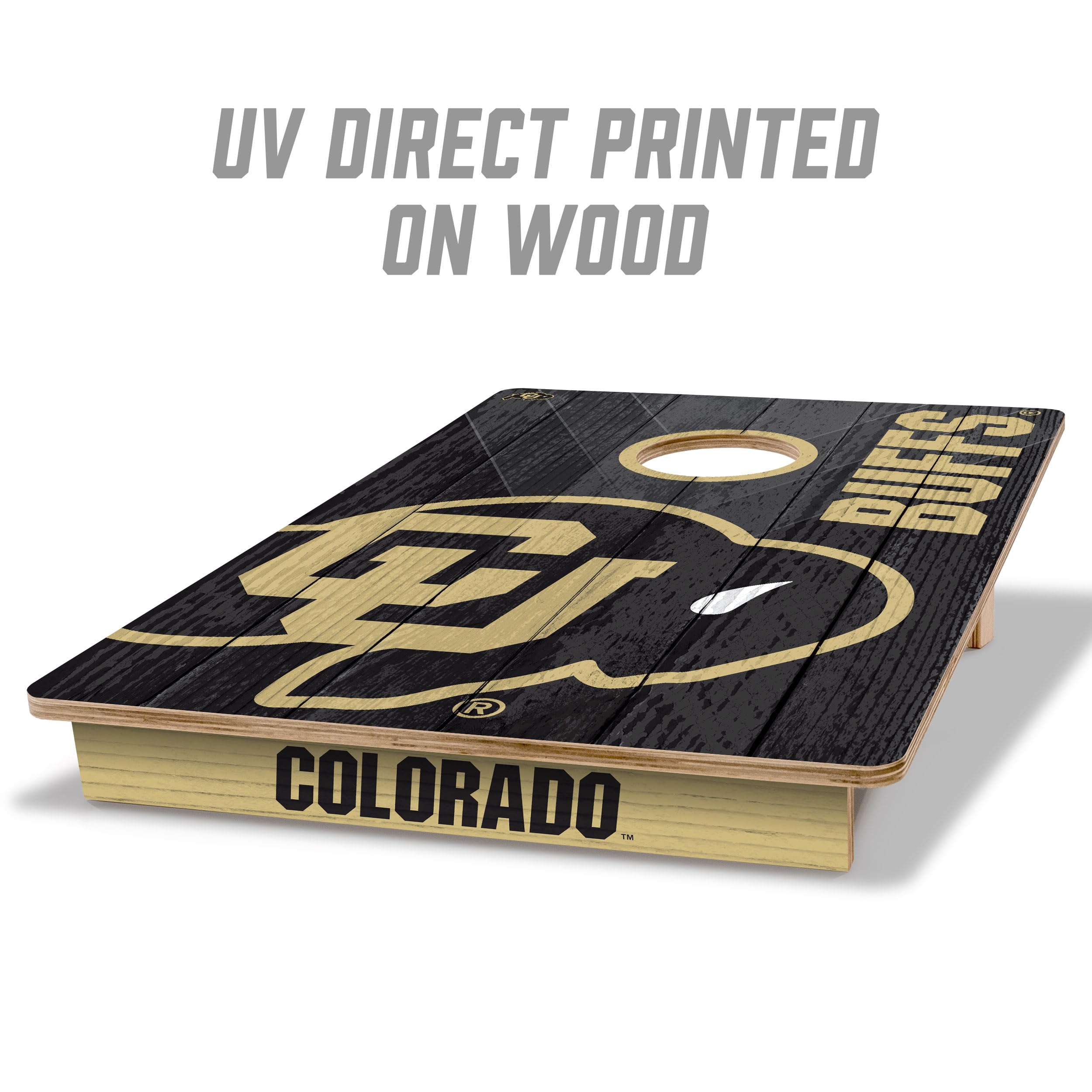 YouTheFan NCAA Colorado Buffaloes 2’ x 3’ Wood Cornhole Game with Logo Bags - Sports Collectibles, Sports Memorabilia, Sports Fan Shop, Sports Gifts