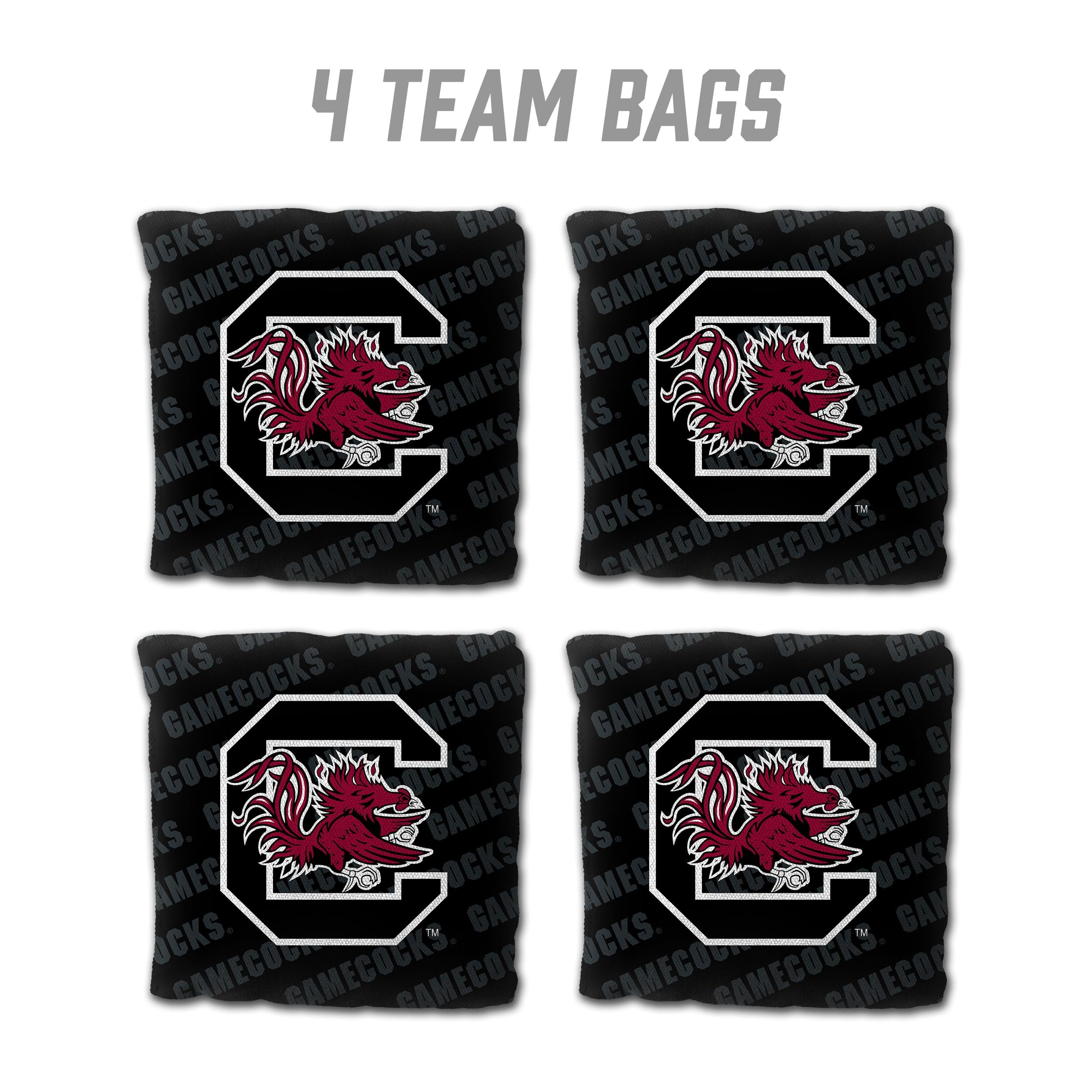 YouTheFan NCAA South Carolina Gamecocks Cornhole Bags - 4PK - Black - Sports Collectibles, Sports Memorabilia, Sports Fan Shop, Sports Gifts