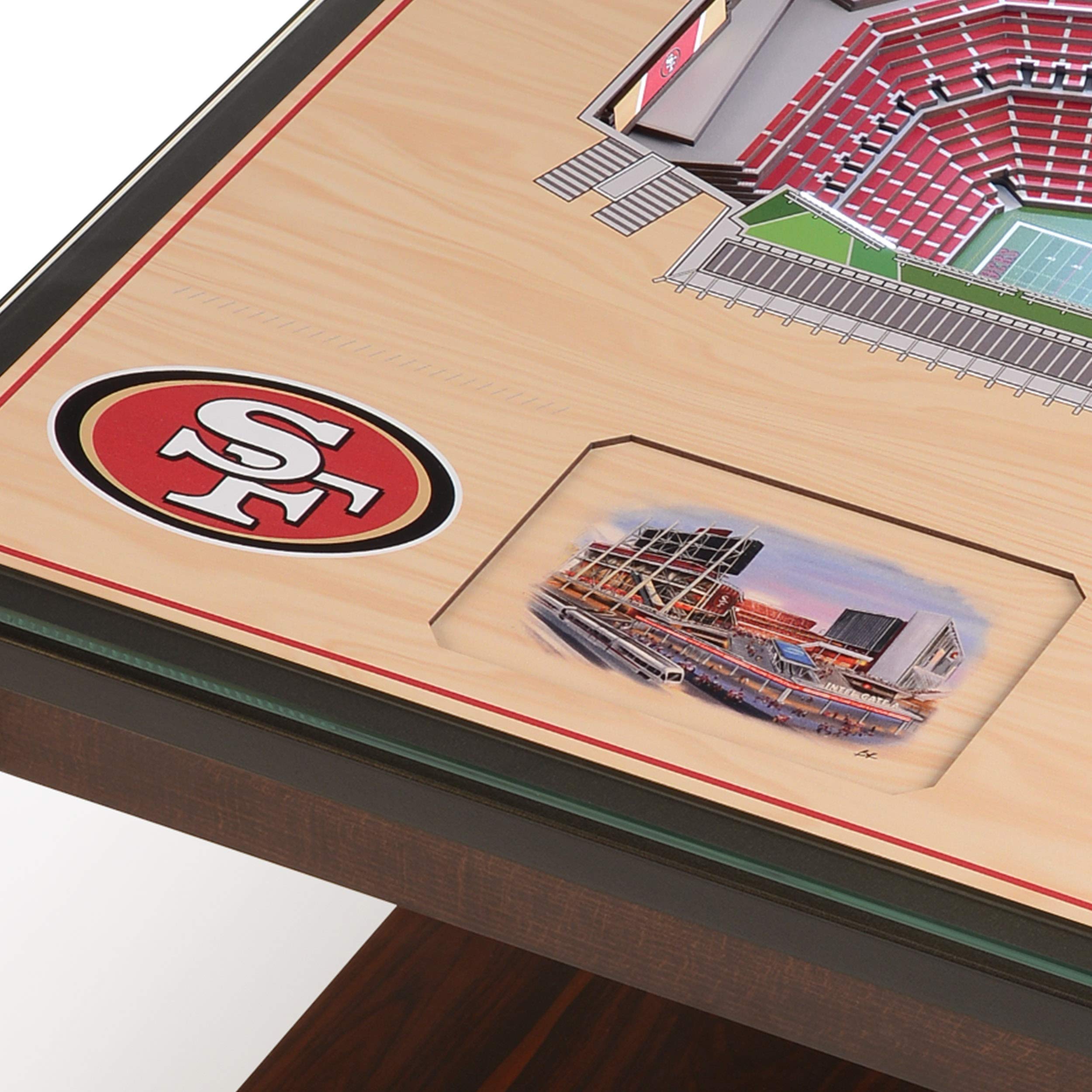 YouTheFan NFL San Francisco 49ers 25-Layer StadiumView Lighted End Table - Sports Collectibles, Sports Memorabilia, Sports Fan Shop, Sports Gifts