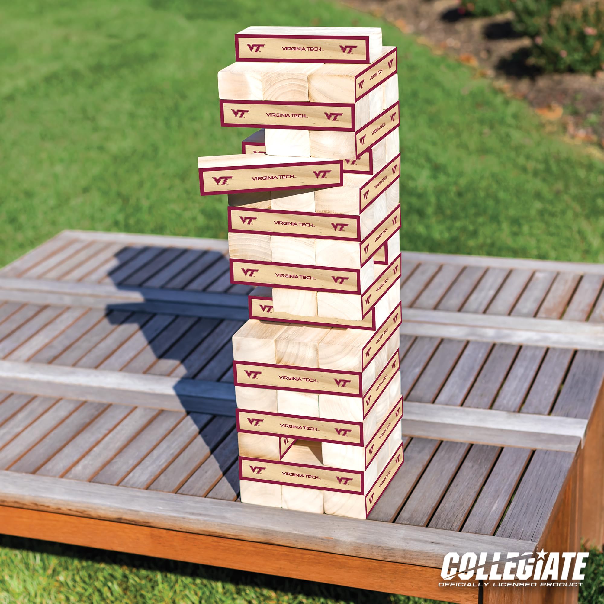 Wild Sports NCAA Virginia Tech Hokies Giant Stacking Wooden Blocks – Tumbling Tower Classic Family Game Stacks Over 5 ft. High – Great Gift for Any College Football Fan! - Sports Collectibles, Sports Memorabilia, Sports Fan Shop, Sports Gifts