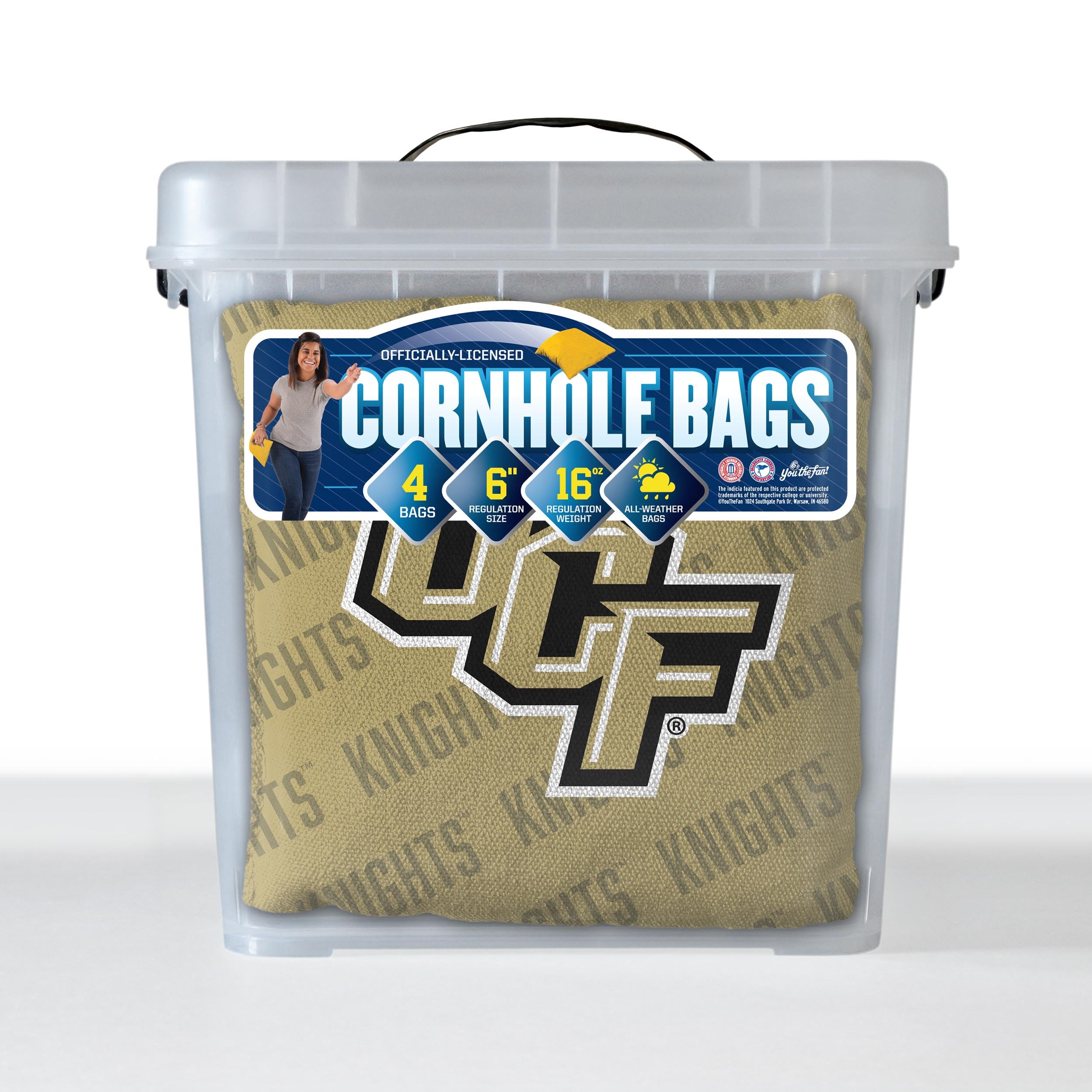 YouTheFan NCAA Central Florida Knights Cornhole Bags - 4PK - Gold - Sports Collectibles, Sports Memorabilia, Sports Fan Shop, Sports Gifts